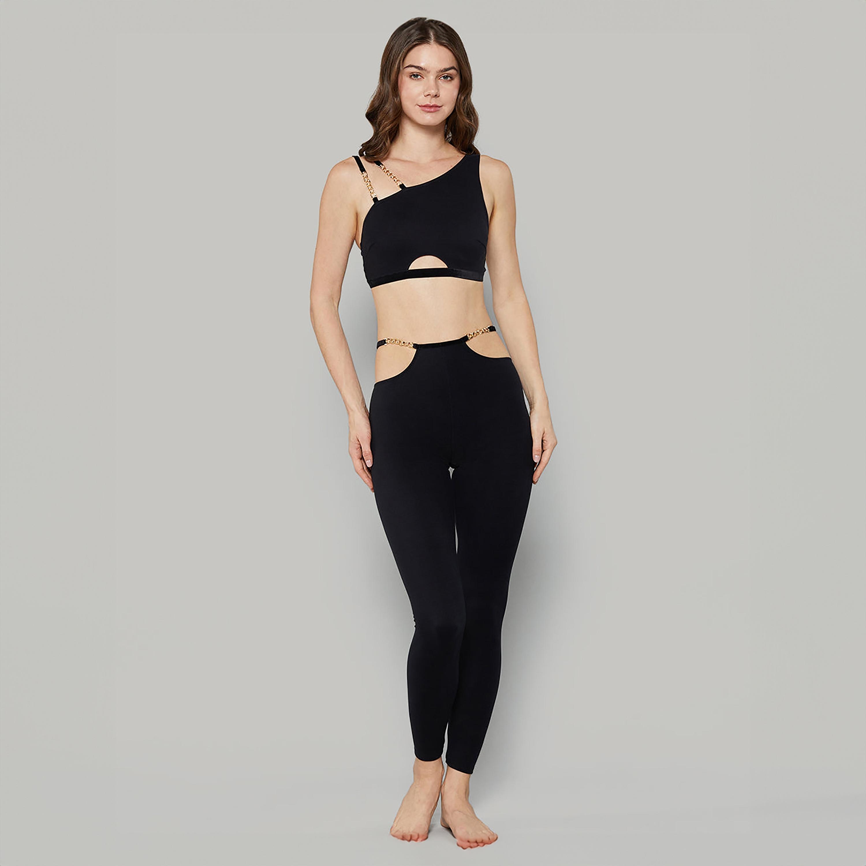 Isla & Evie Sexy High-Rise Elasticated Waist Women's Leggings-women-clothing-lingerie-thermals-image-2