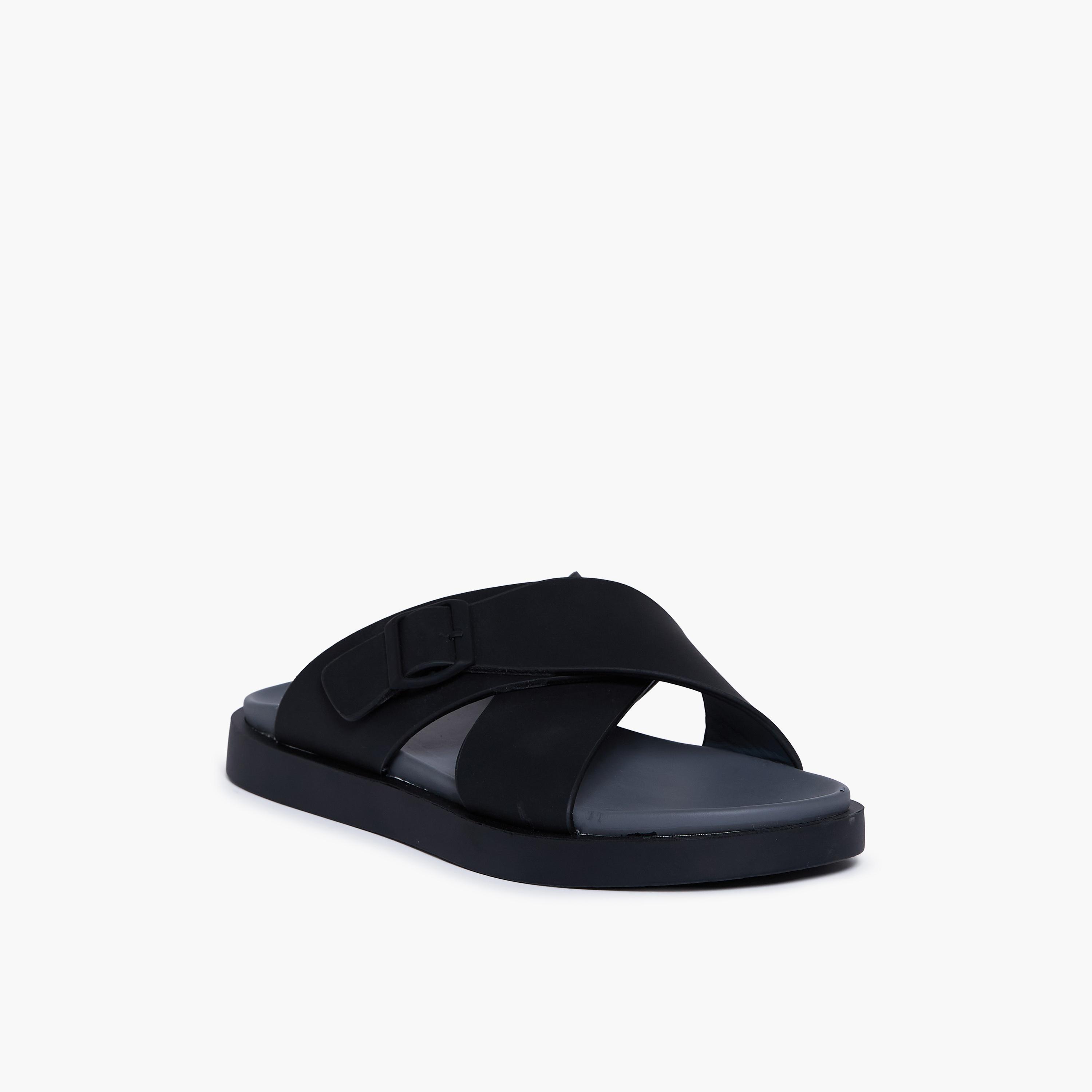 جيومني - صندل زوي سهل الارتداء للرجال | D-431-BLACK-men-shoes-sandals-image-1