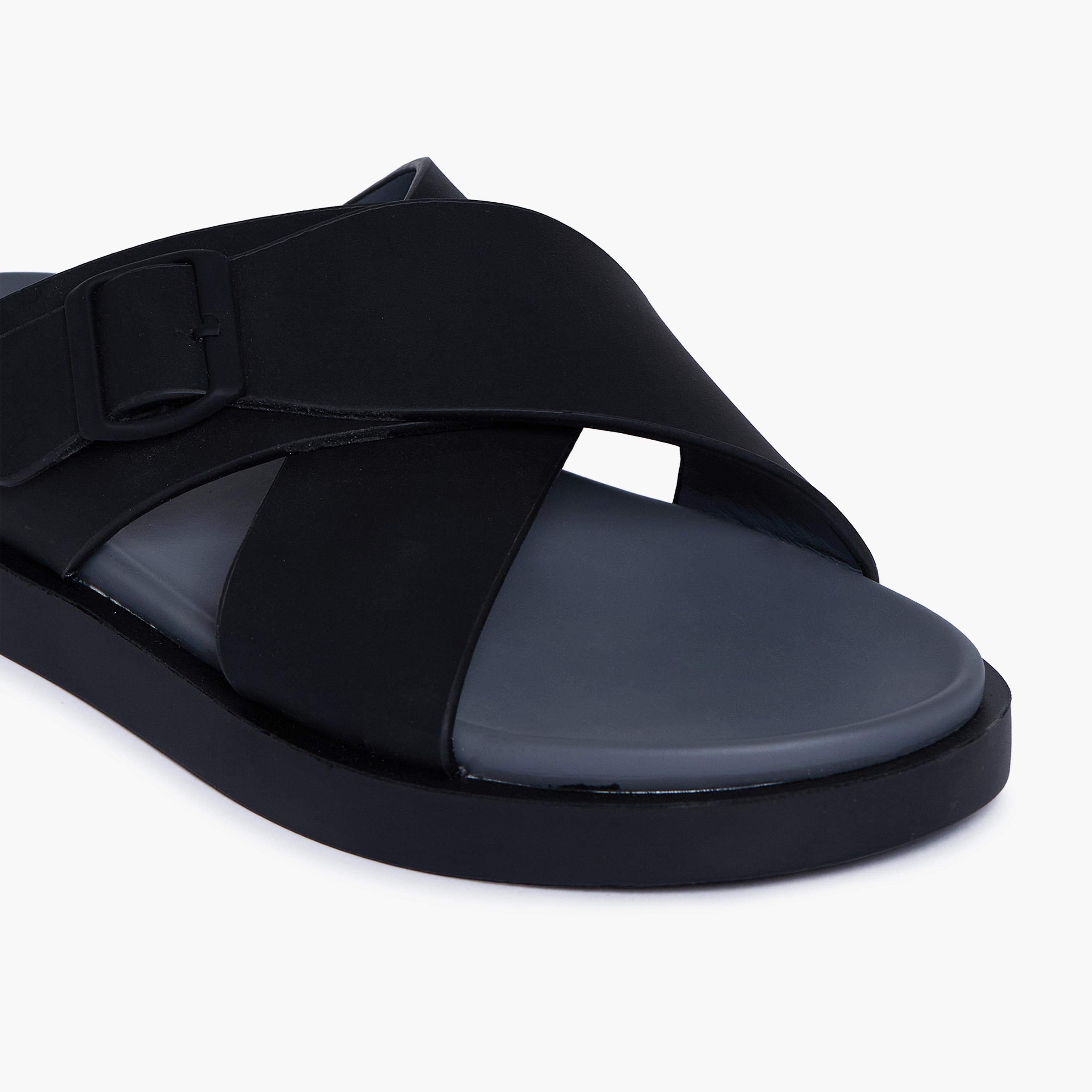 جيومني - صندل زوي سهل الارتداء للرجال | D-431-BLACK-men-shoes-sandals-image-2
