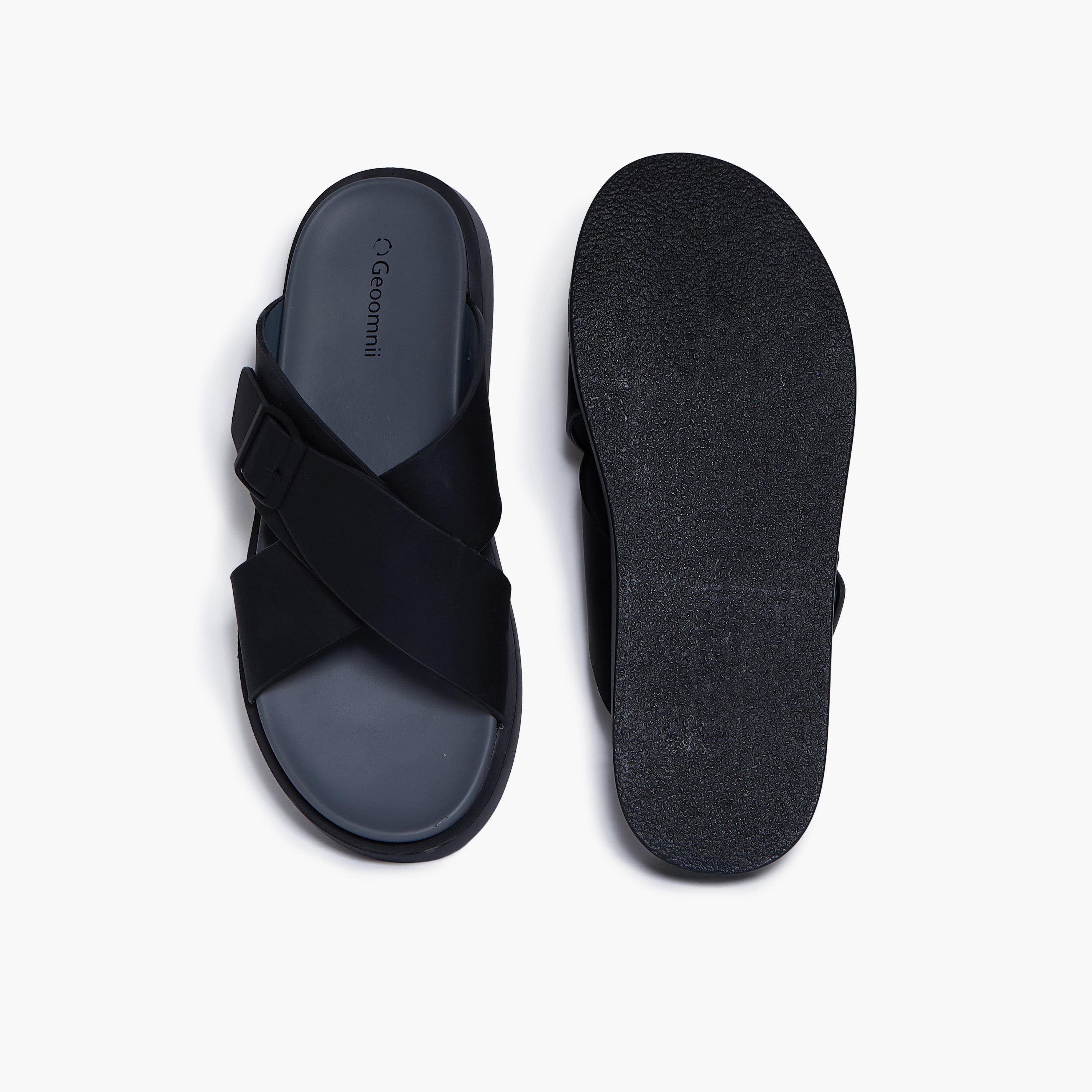 جيومني - صندل زوي سهل الارتداء للرجال | D-431-BLACK-men-shoes-sandals-image-3