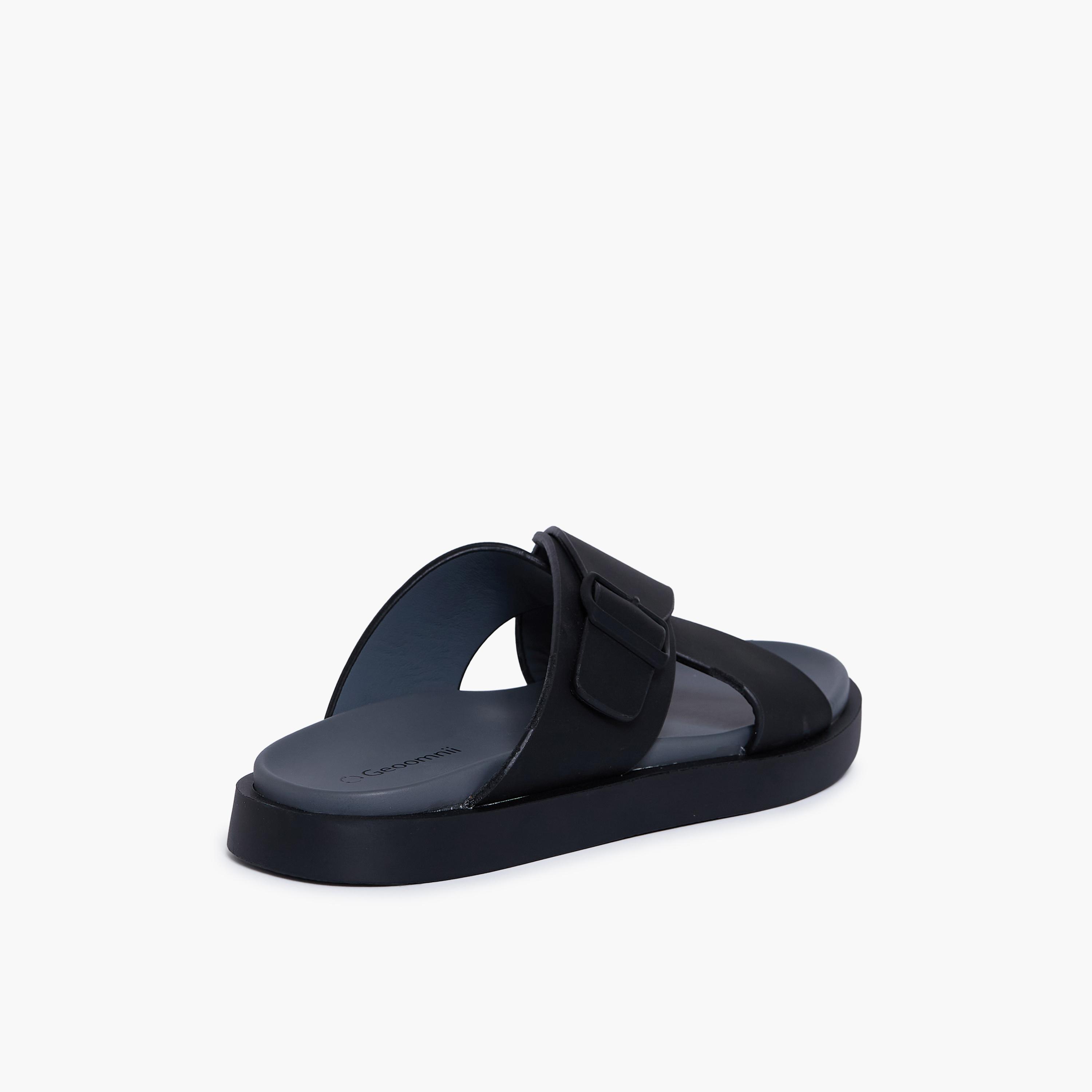 جيومني - صندل زوي سهل الارتداء للرجال | D-431-BLACK-men-shoes-sandals-image-5