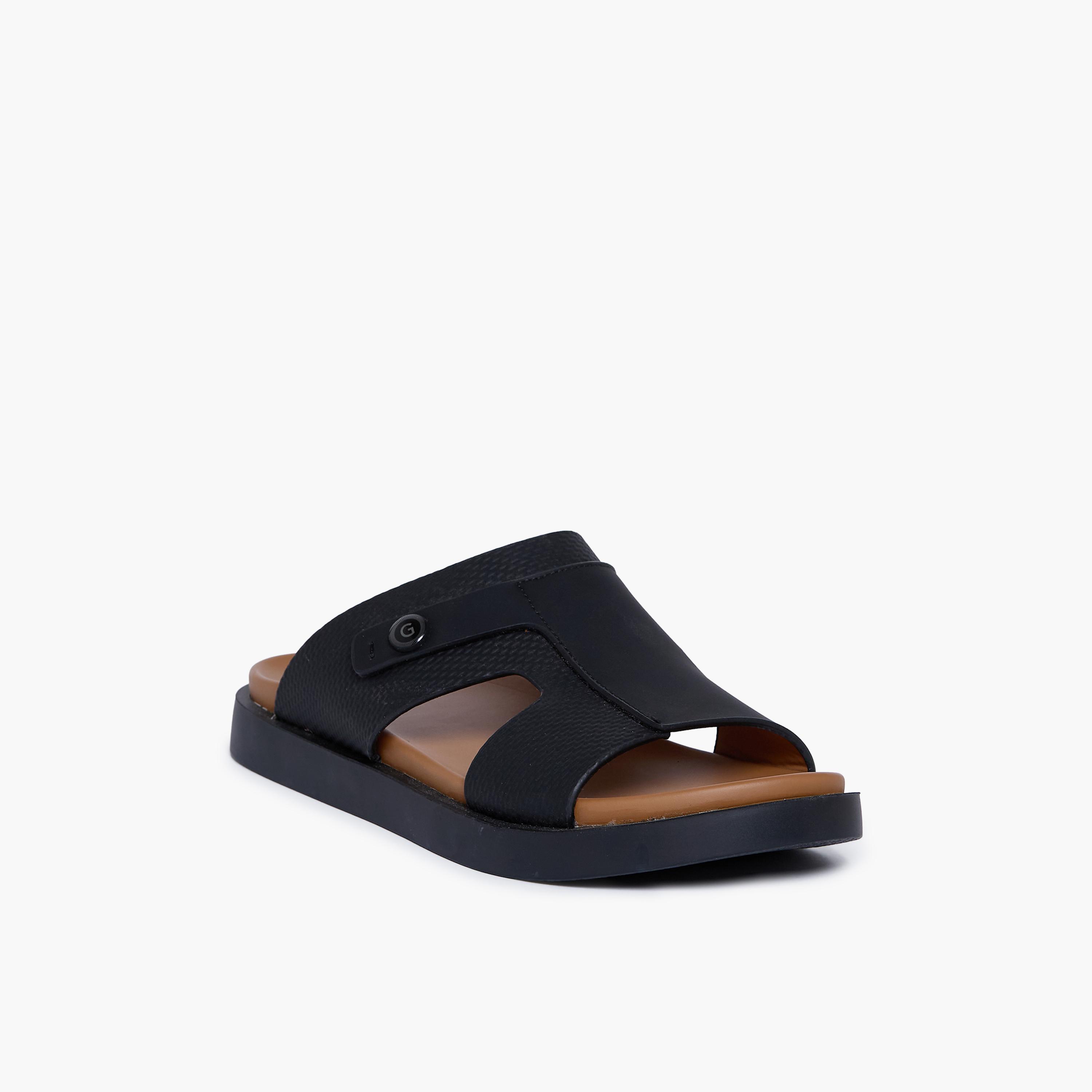 جيومني - صندل دييغو ال سهل الارتداء للرجال | D-432-BLACK-men-shoes-sandals-image-1