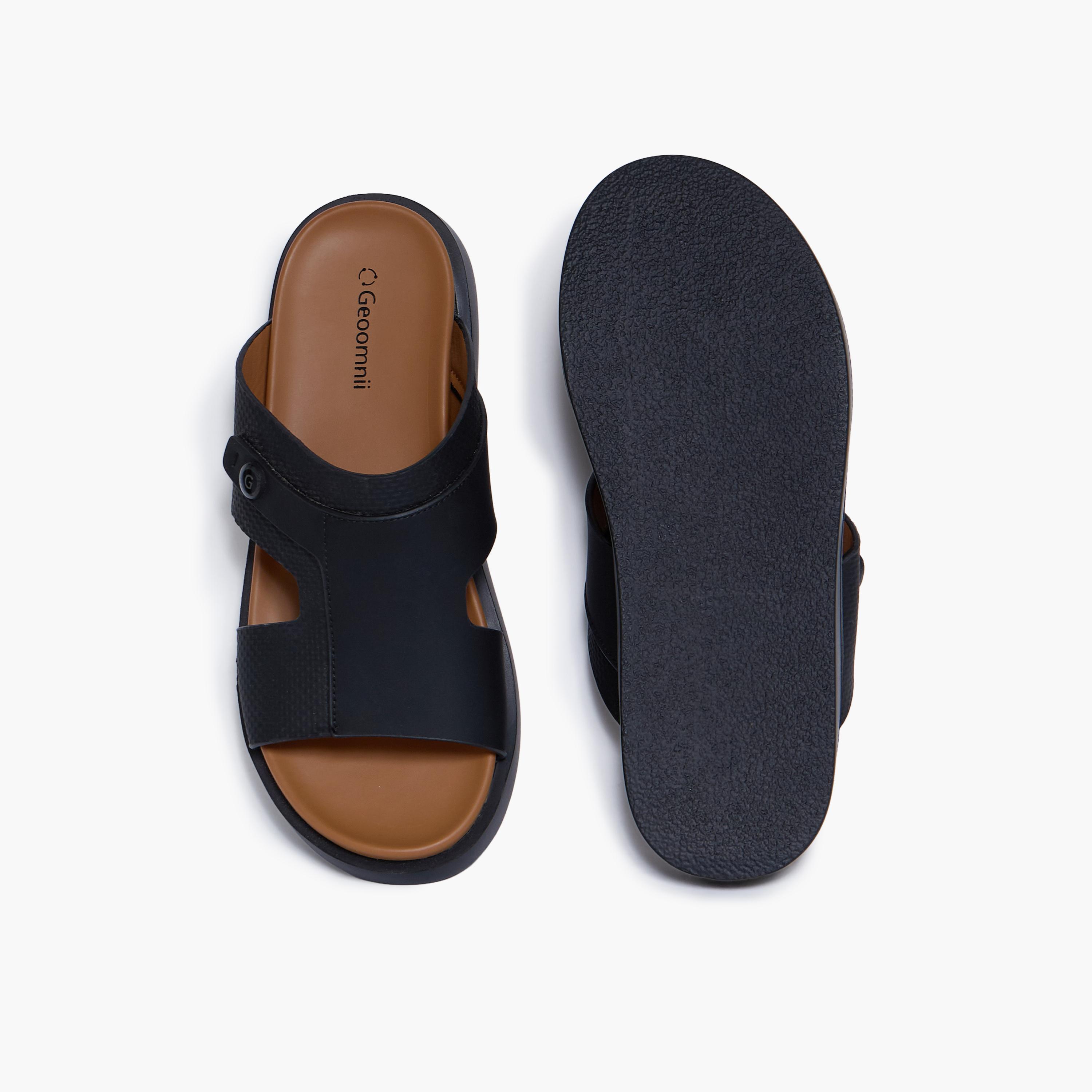 جيومني - صندل دييغو ال سهل الارتداء للرجال | D-432-BLACK-men-shoes-sandals-image-3