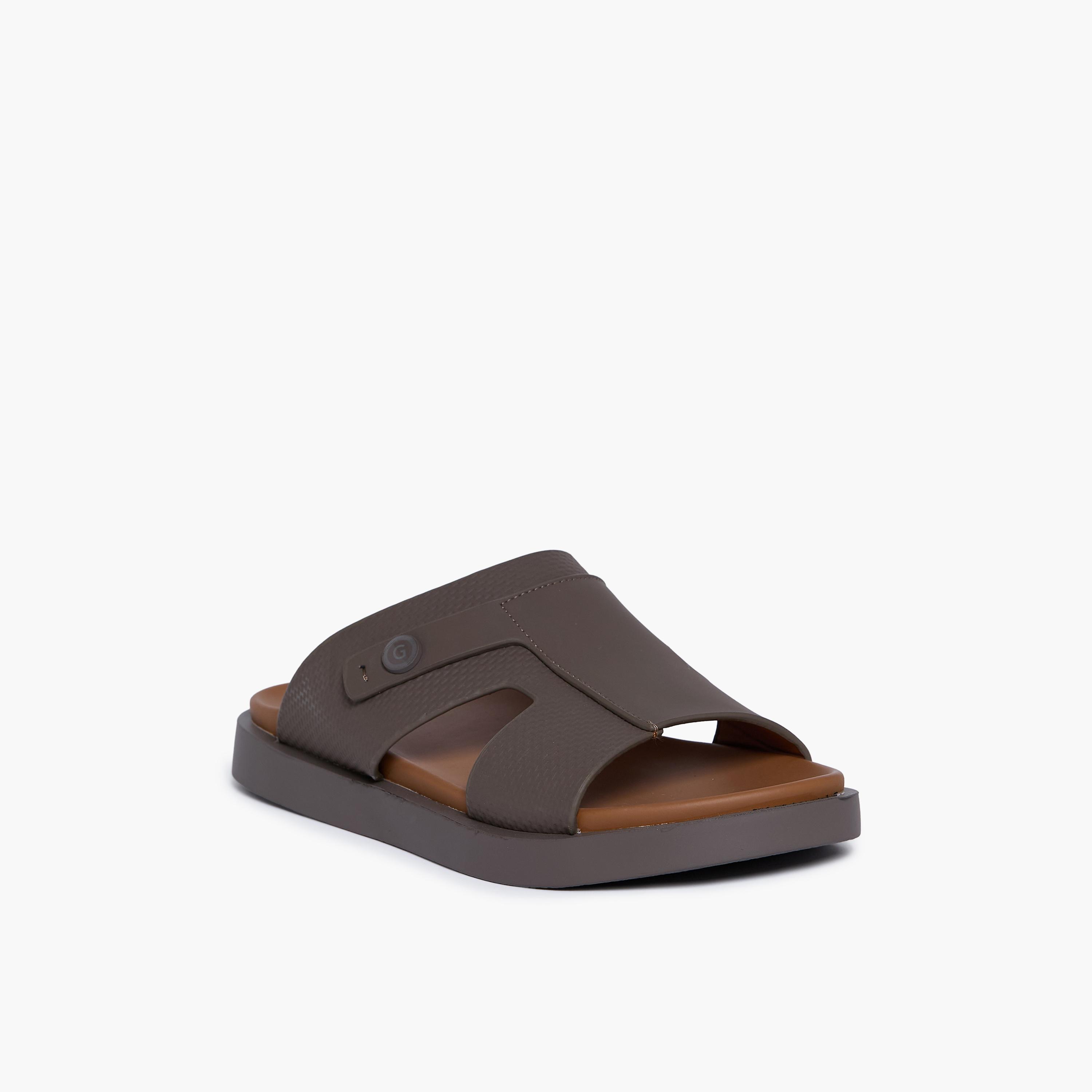 جيومني - صندل ليلا سهل الارتداء للرجال | D-432-KHAKI-men-shoes-sandals-image-1