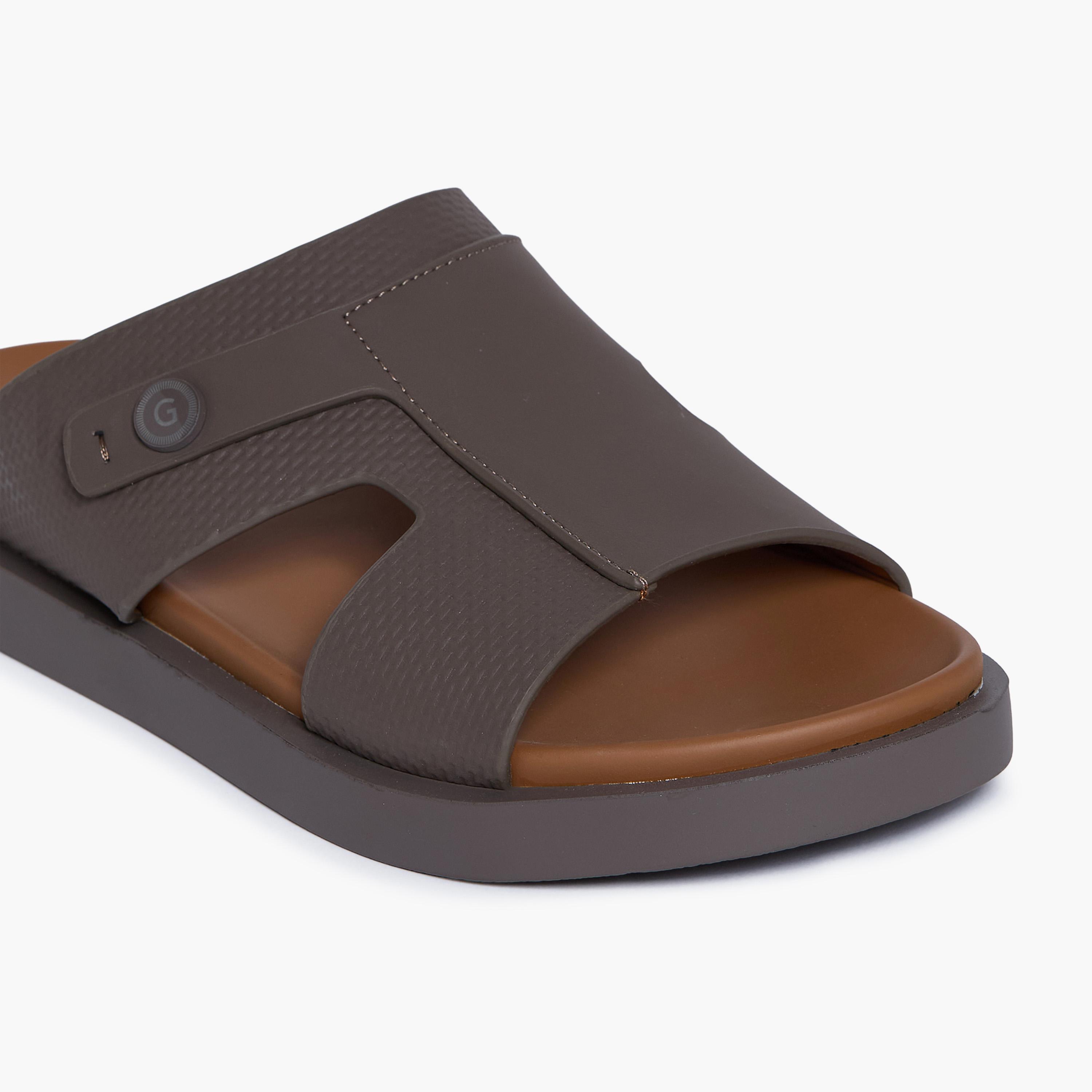 Geoomnii Men's Slip-On Lila Slide Sandals | D-432-KHAKI-men-shoes-sandals-image-2