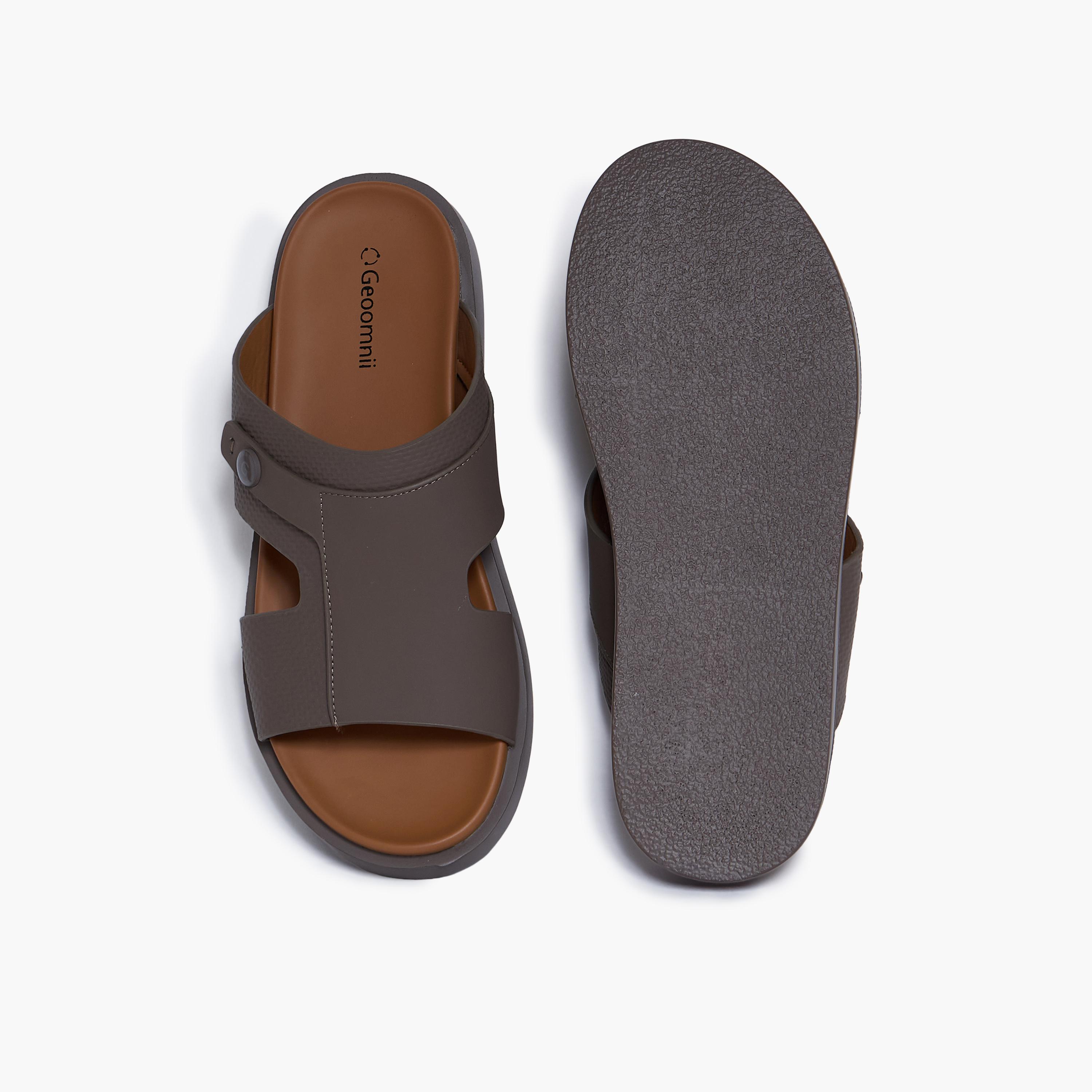 جيومني - صندل ليلا سهل الارتداء للرجال | D-432-KHAKI-men-shoes-sandals-image-3