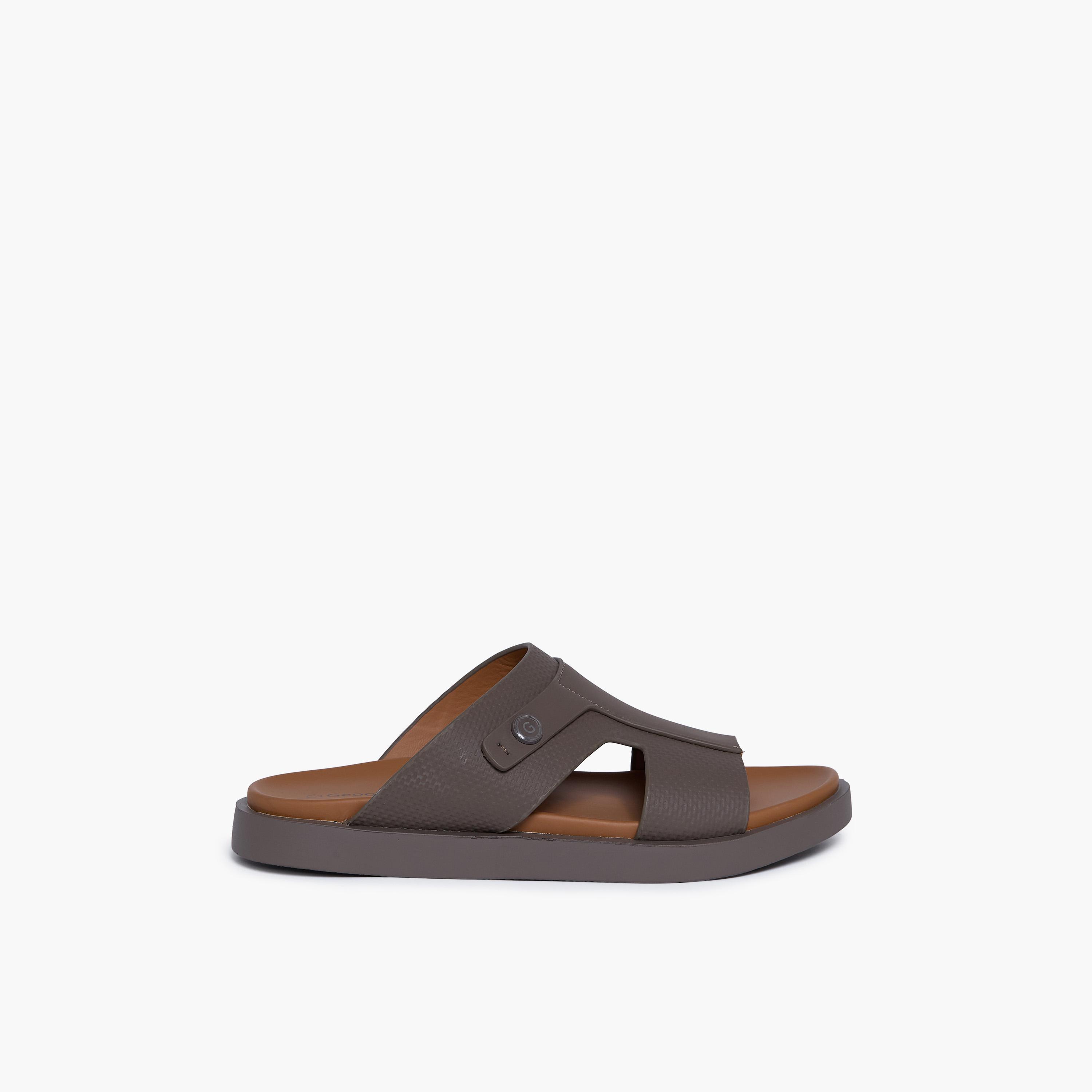 جيومني - صندل ليلا سهل الارتداء للرجال | D-432-KHAKI-men-shoes-sandals-image-4
