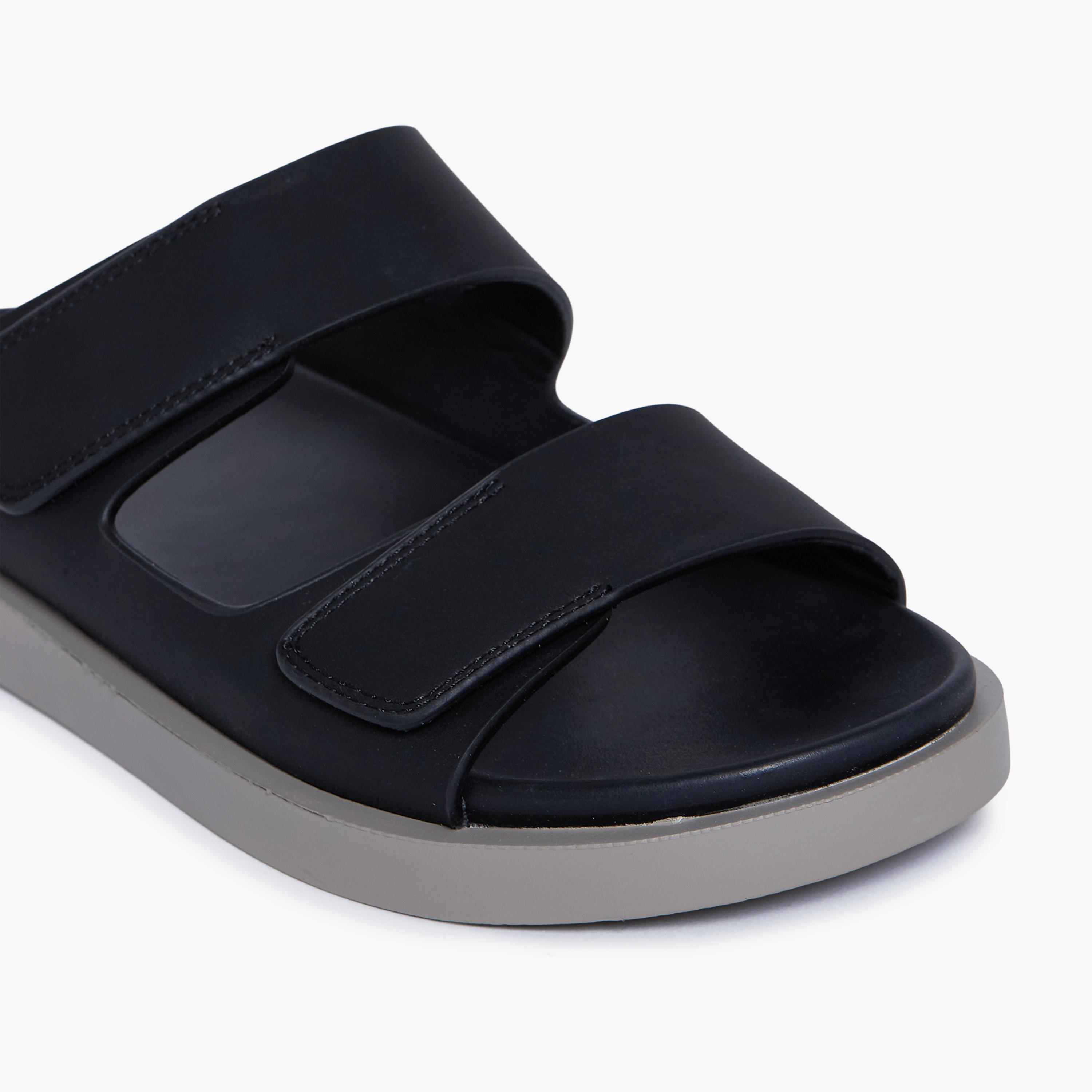 Geoomnii Men's Slip-On Hugo Slide Sandals | D-433-BLACK-men-shoes-sandals-image-2