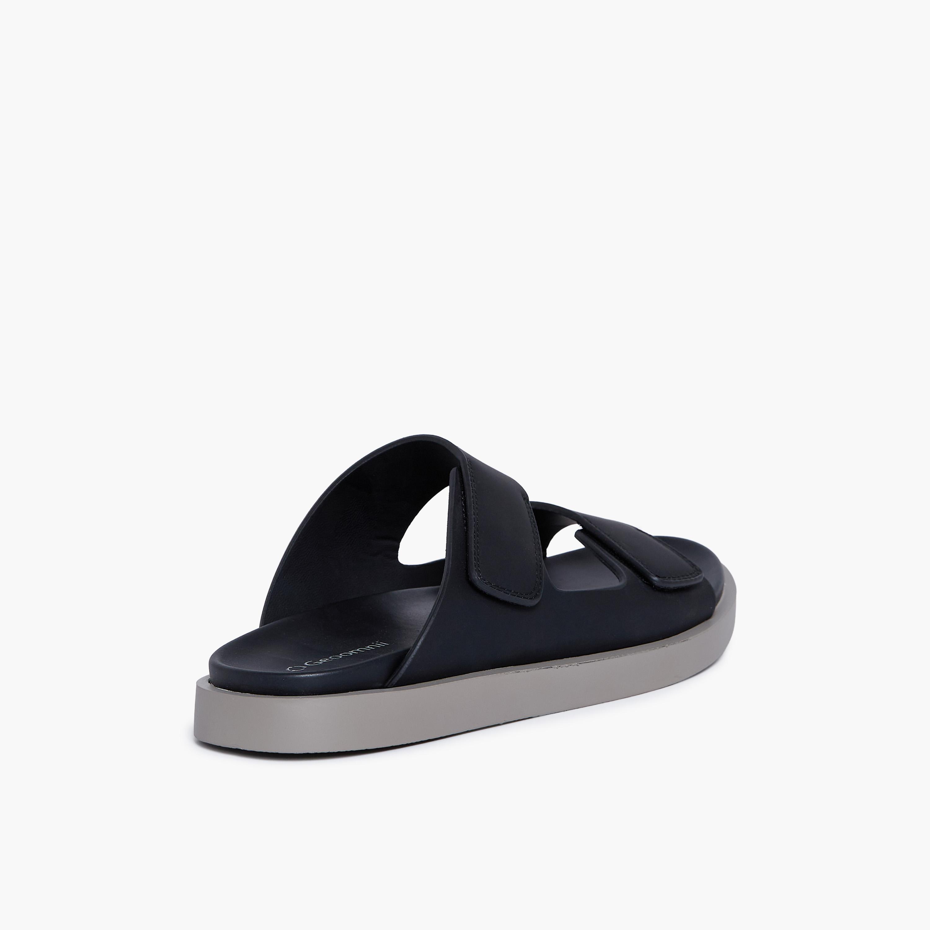 جيومني - صندل هوغو سهل الارتداء للرجال | D-433-BLACK-men-shoes-sandals-image-5
