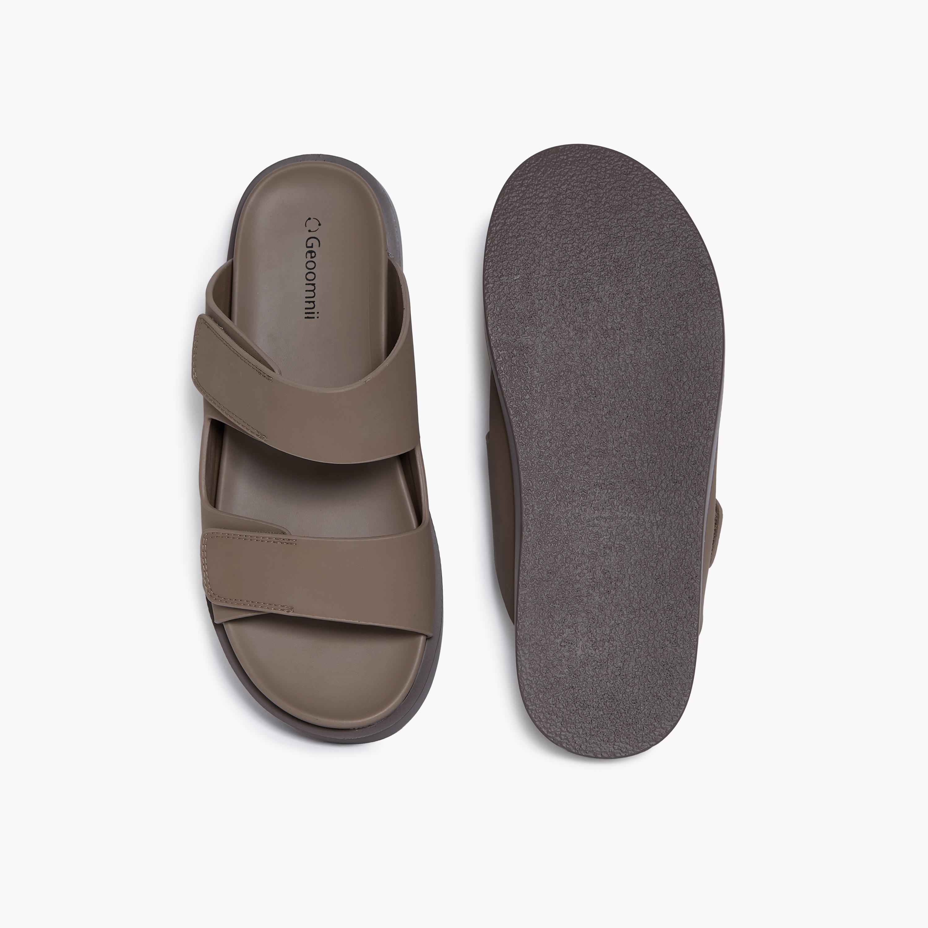 جيومني - صندل بابلو سهل الارتداء للرجال | D-433-KHAKI-men-shoes-sandals-image-3