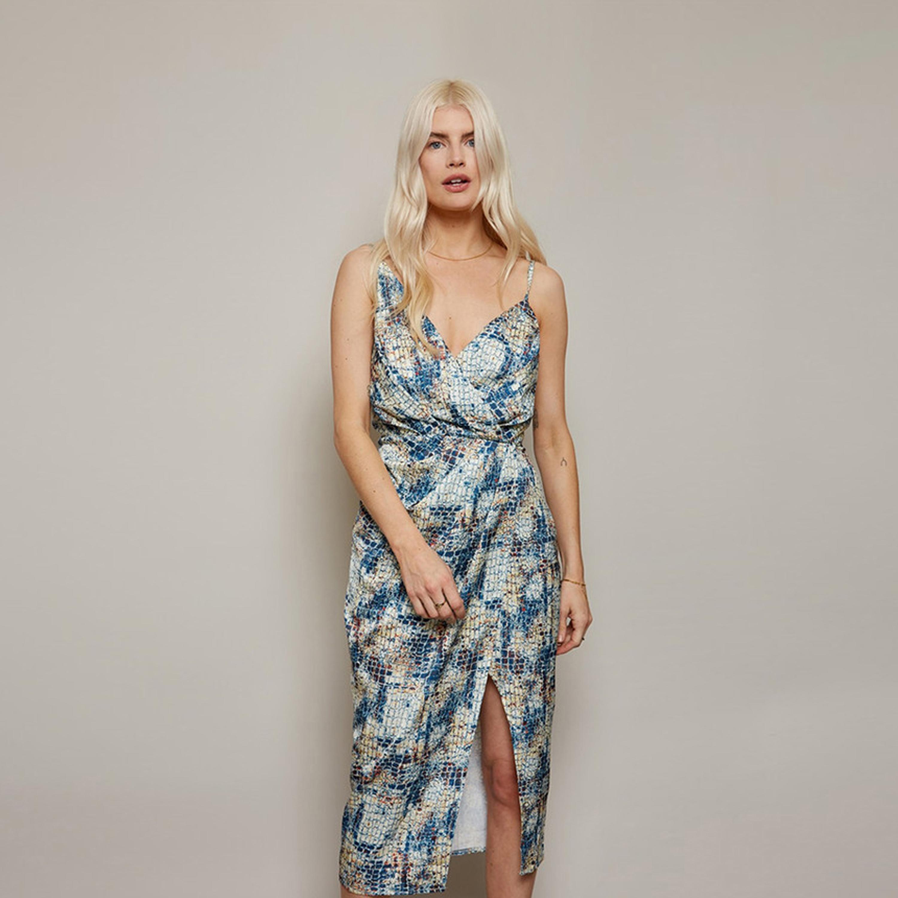 Little Mistress Multicolour Floral Shoulder Straps Slit Midi Dress-women-clothing-dresses-image-1