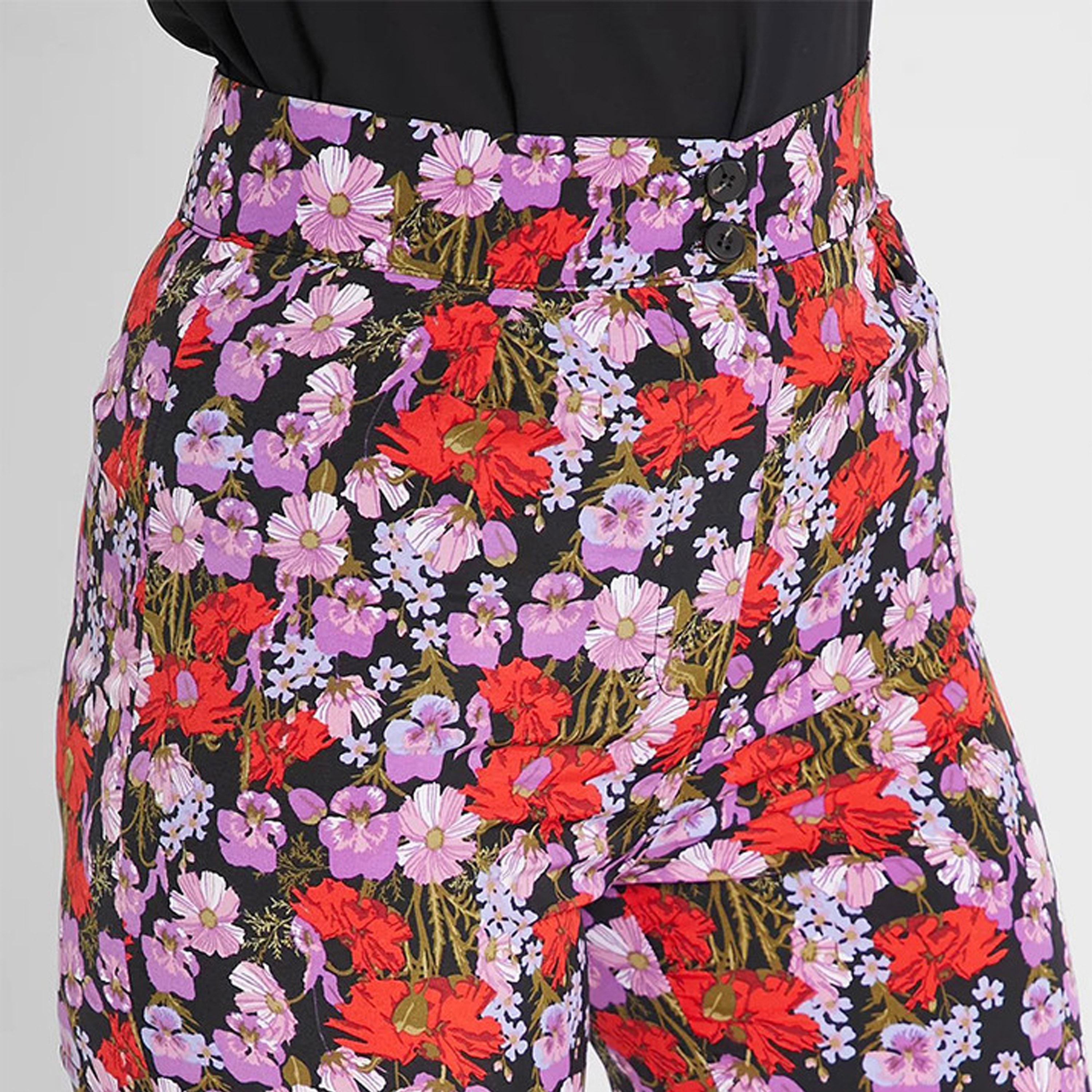 ترورز بأزرار عالية الارتفاع مع مزين بالزهور من ليتل ميستريس-women-clothing-bottoms-trousers-image-2