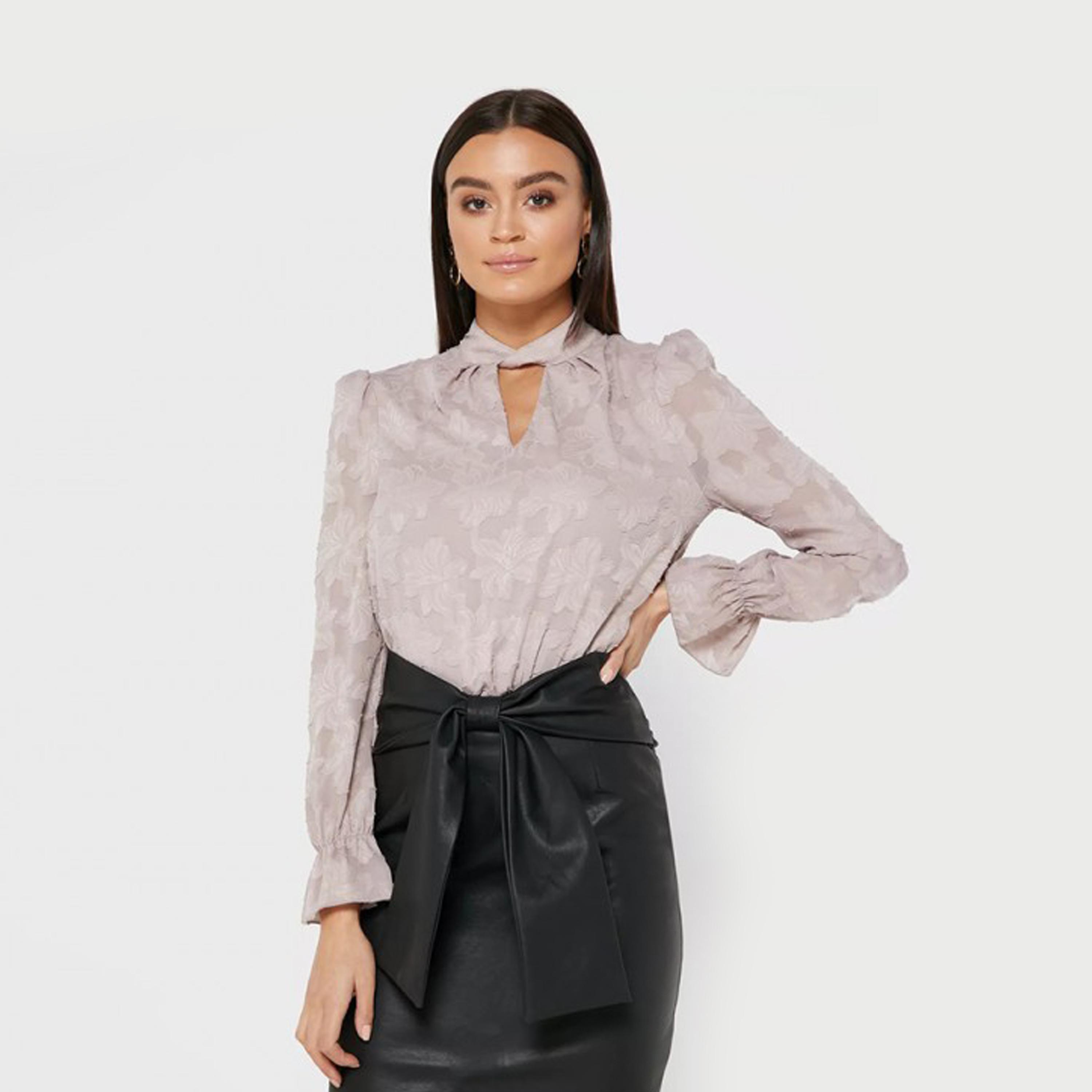 Little Mistress Floral High Neck Long Sleeve Top-women-clothing-shirtsandblouses-blouses-image-1