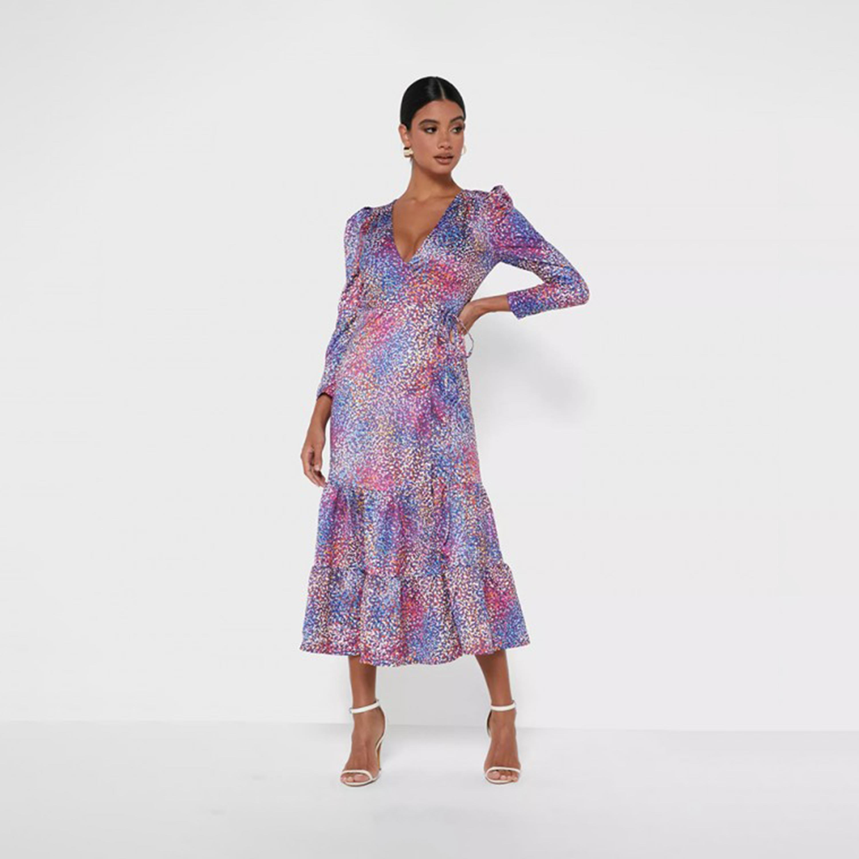 فستان ميدي متعدد الطبقات بمتعدد الألوان من ليتل ميسترس -women-clothing-dresses-image-1