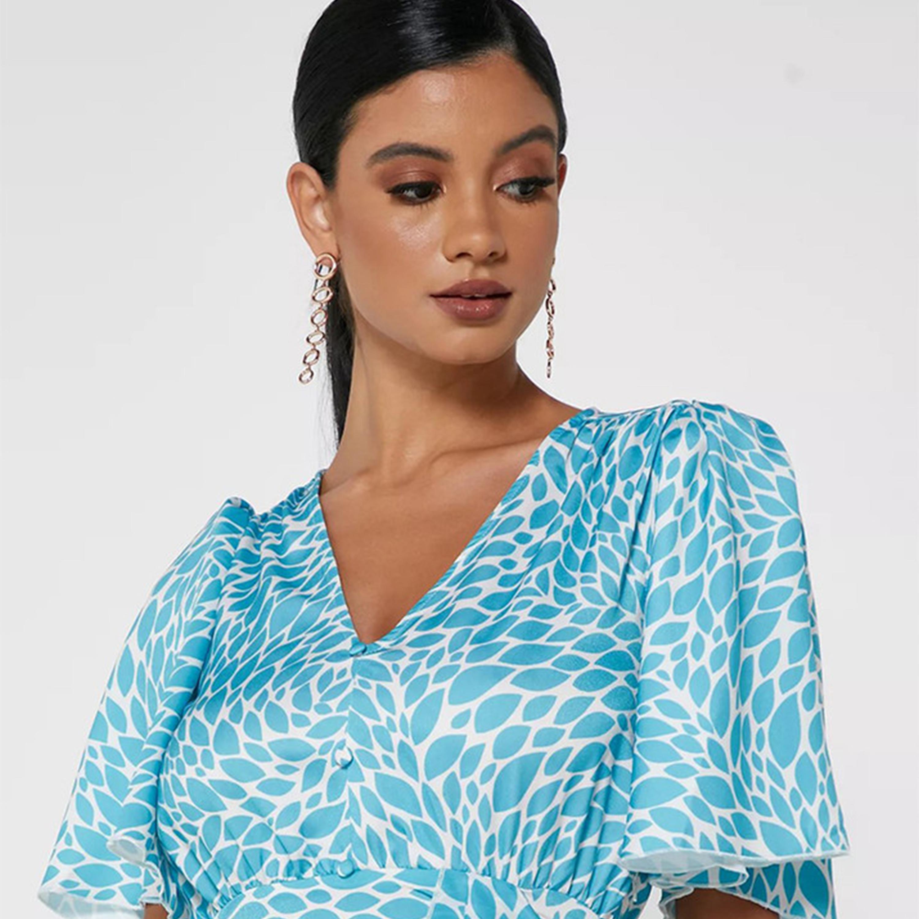 Little Mistress Blue Printed Midi Dress-women-clothing-dresses-image-2