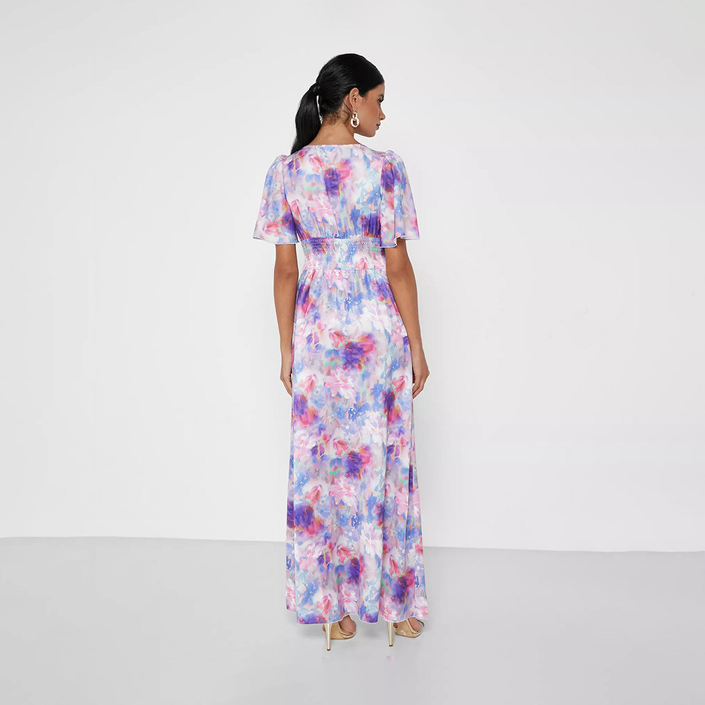 Little Mistress Multicolour Floral Slit Maxi Dress-women-clothing-dresses-image-3