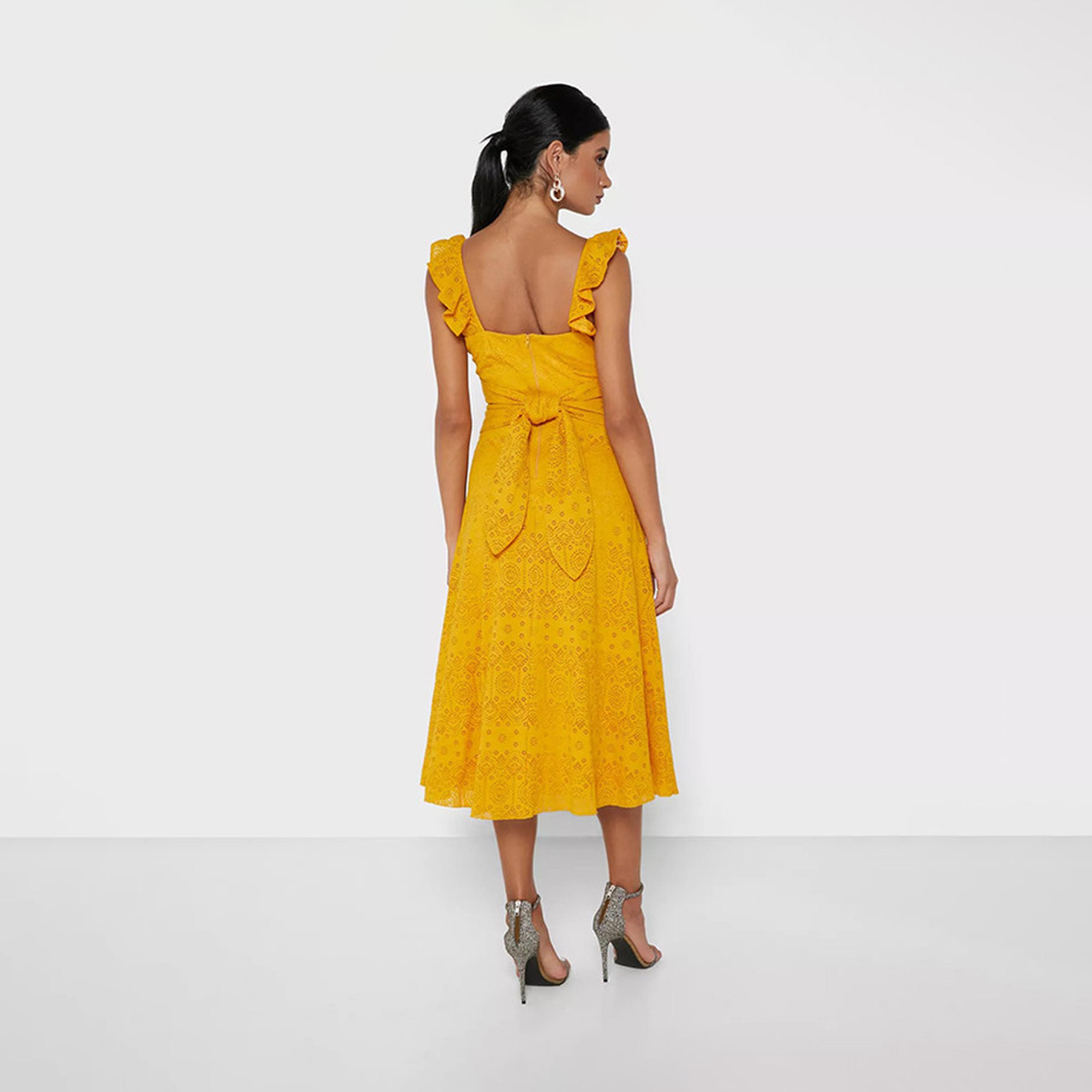 Little Mistress Yellow Schiffli Embroidered Midi Dress-women-clothing-dresses-image-2
