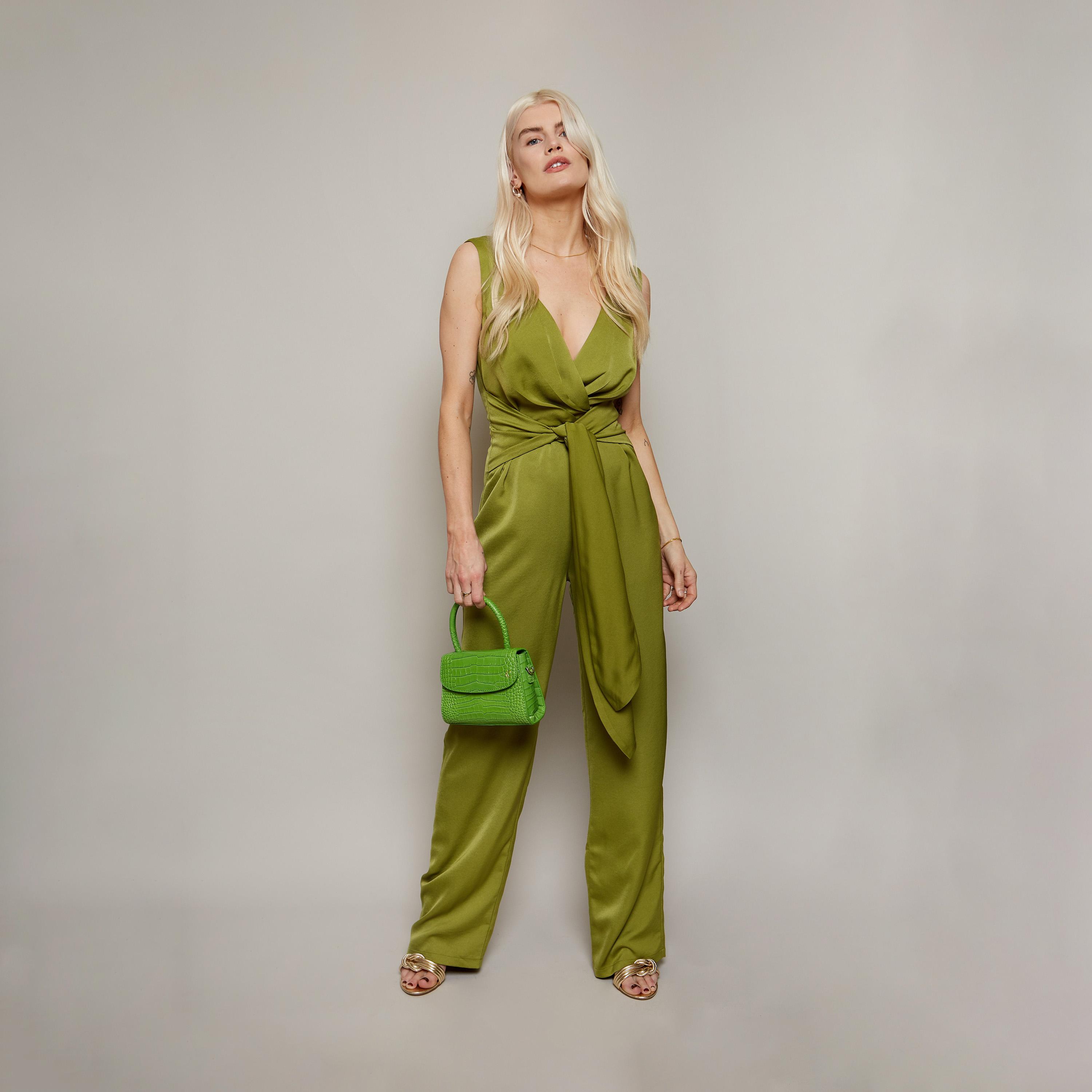 ليتل مسترس- جمبسوت ياقة على شكل V بدون أكمام-women-clothing-jumpsuits-image-1