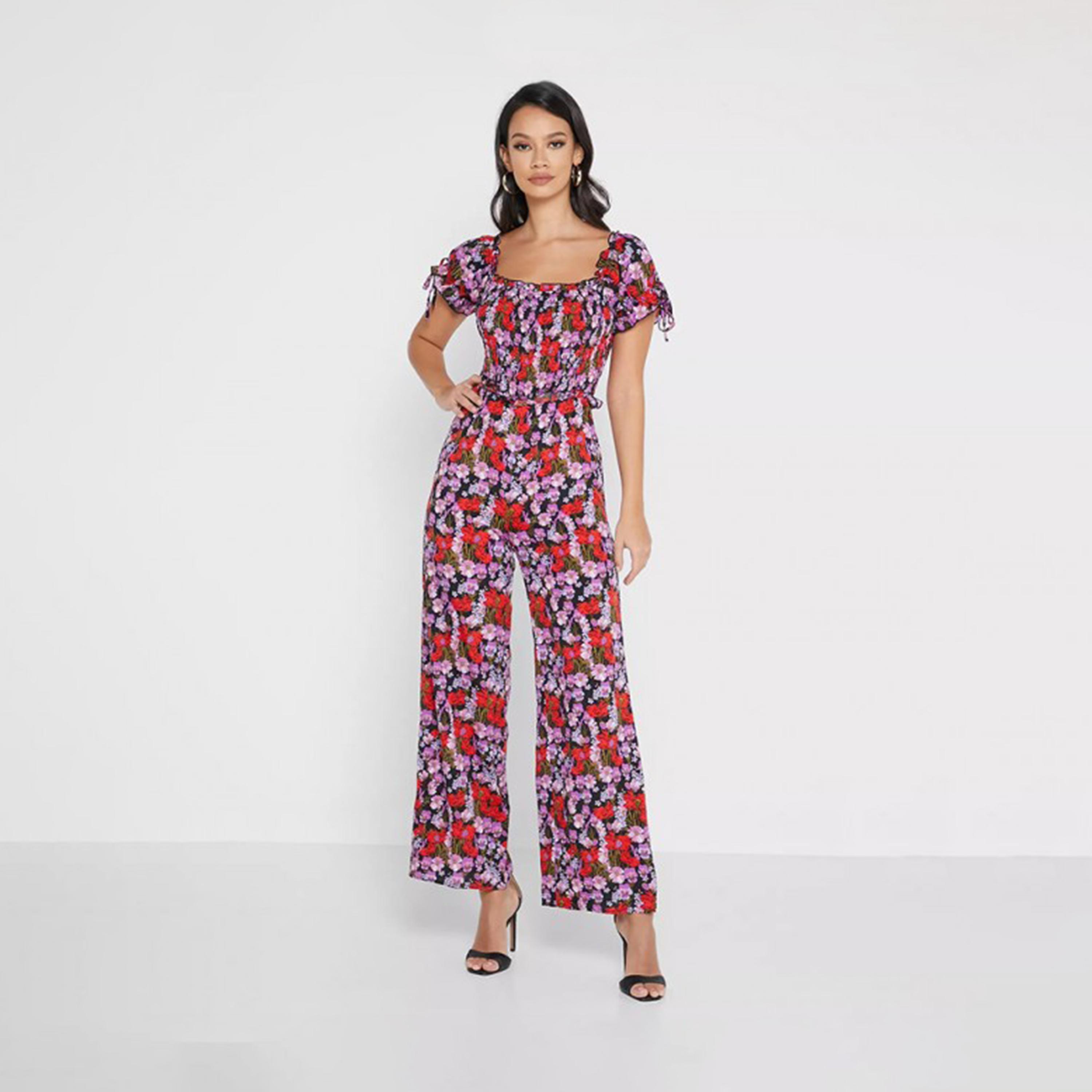 Little Mistress Floral Square Neck Wide Leg Jumpsuit-women-clothing-jumpsuits-image-1