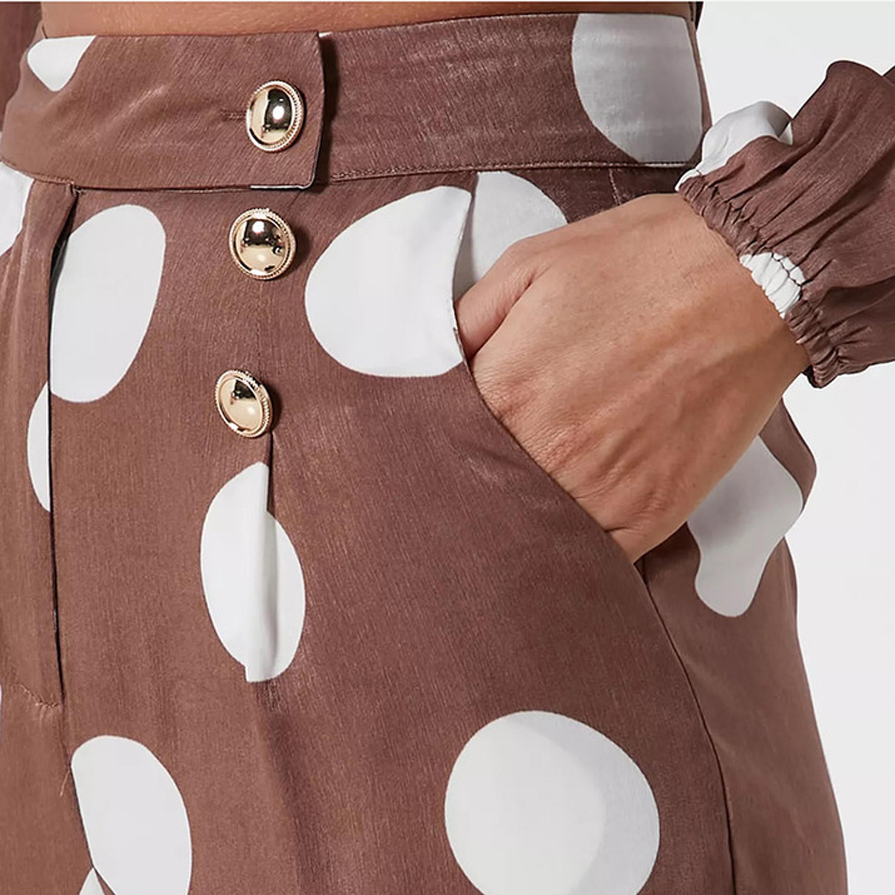 Little Mistress Printed High-Rise Buttoned Trousers-women-clothing-bottoms-trousers-image-2