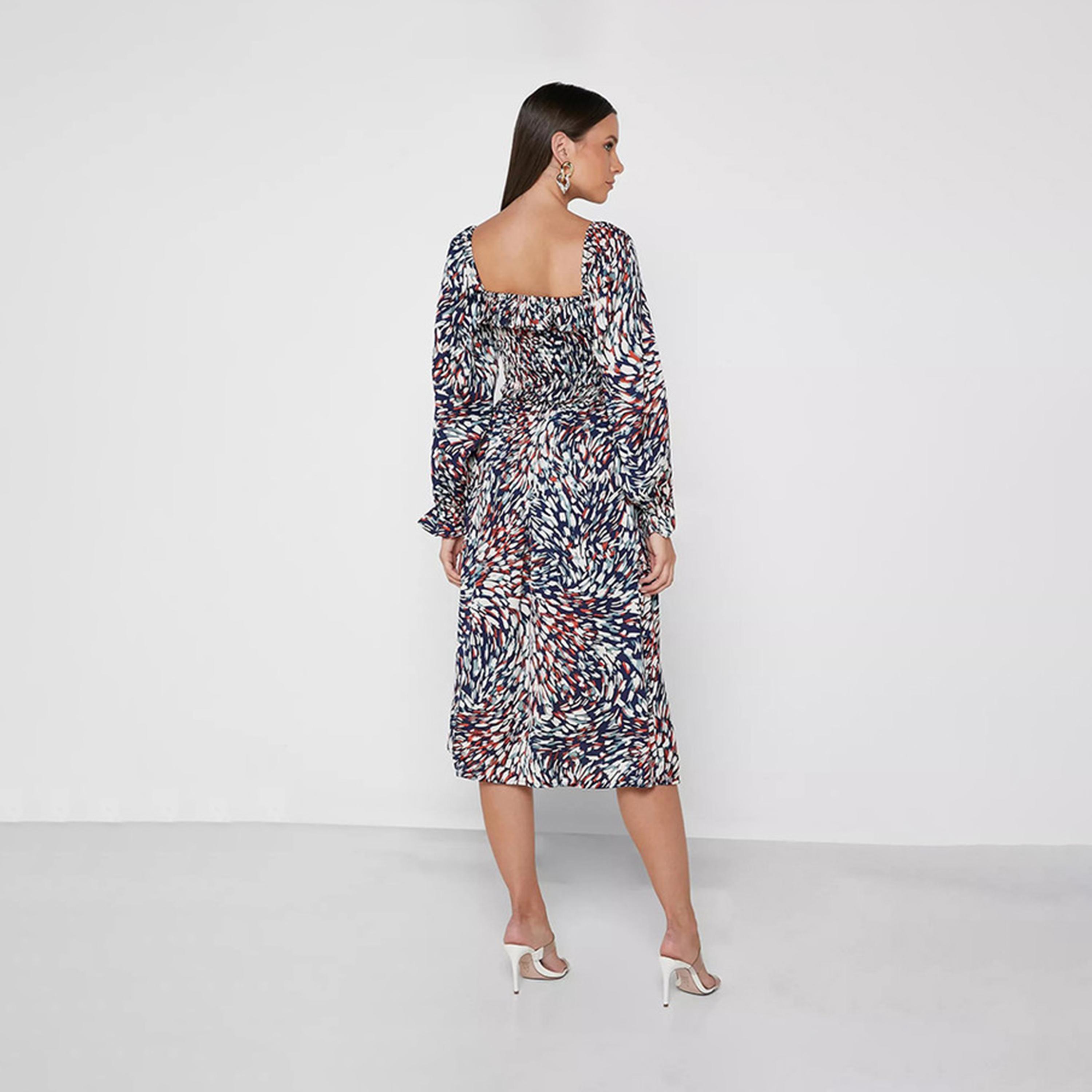 Little Mistress Multicolour Animal Print Midi Dress-women-clothing-dresses-image-2