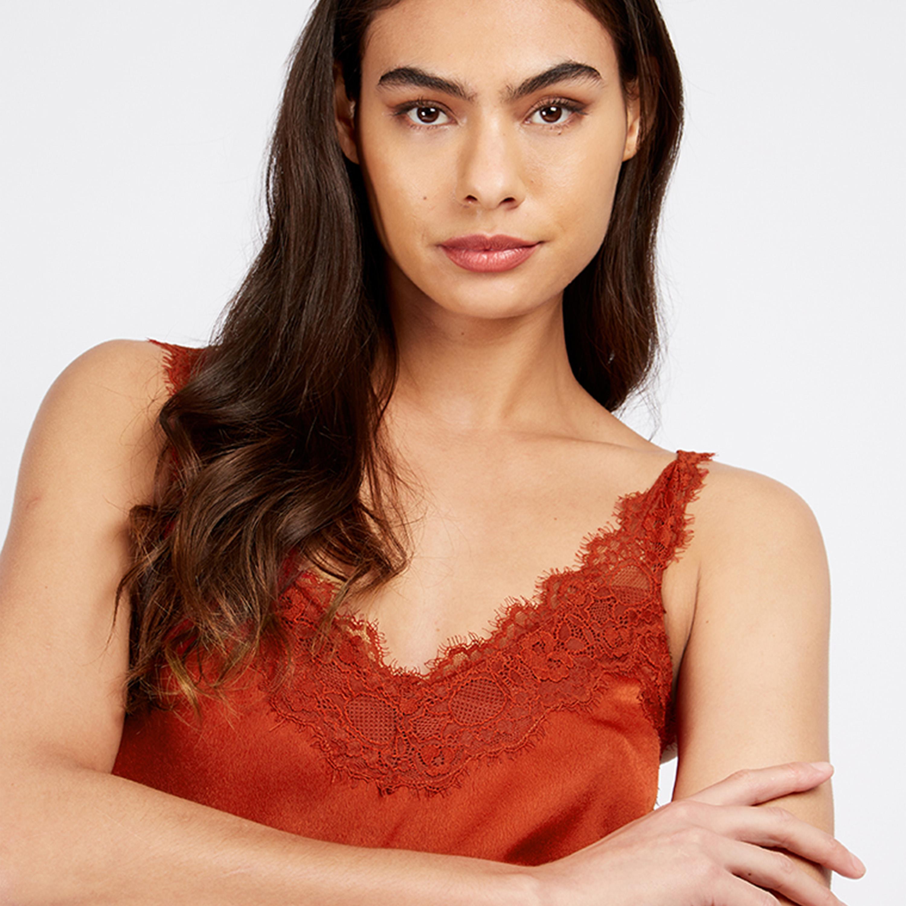 Little Mistress Lace V-neck Sleeveless Cami Top-women-clothing-shirtsandblouses-blouses-image-2