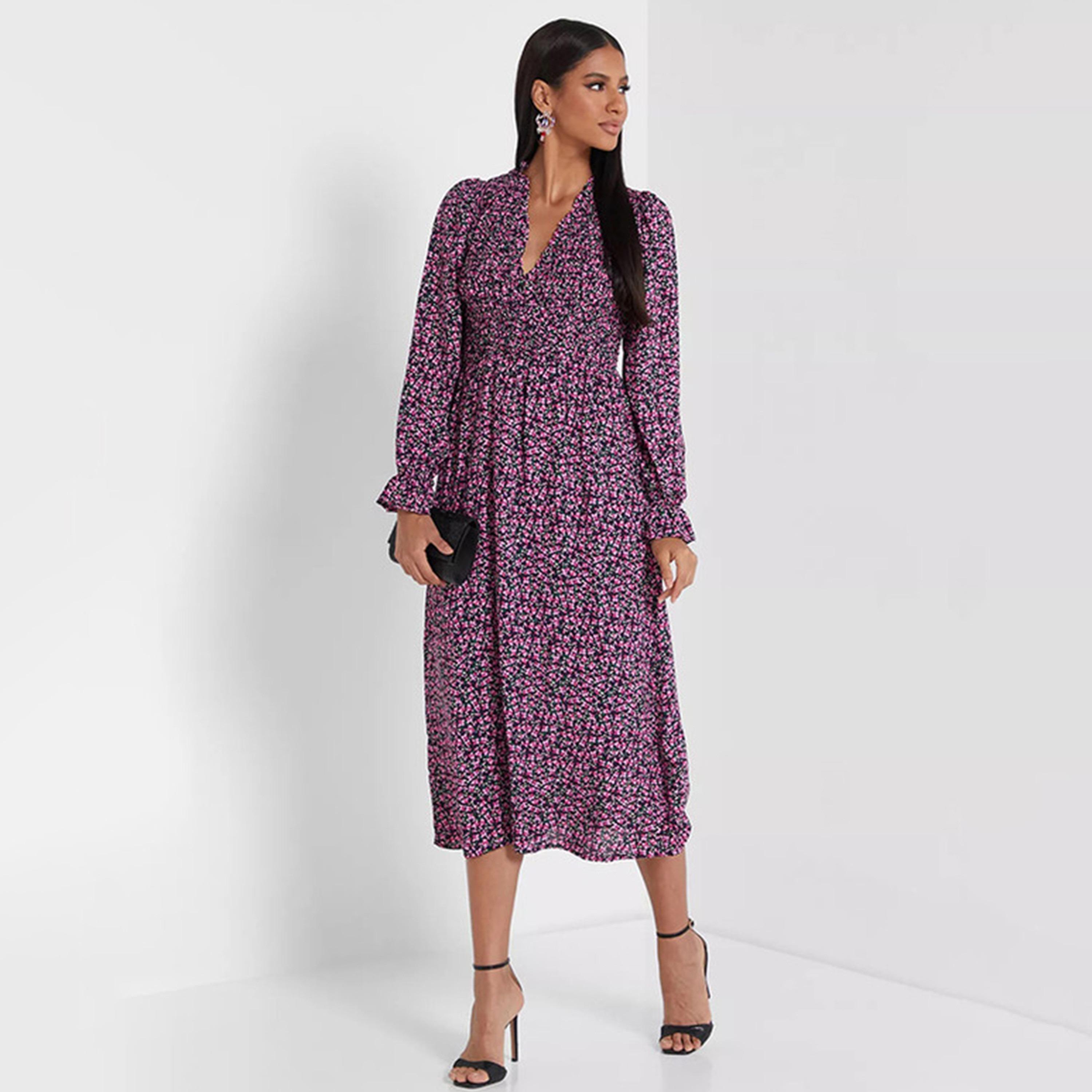 فستان ميدي بلون أرجواني من ليتل ميسترس -women-clothing-dresses-image-2