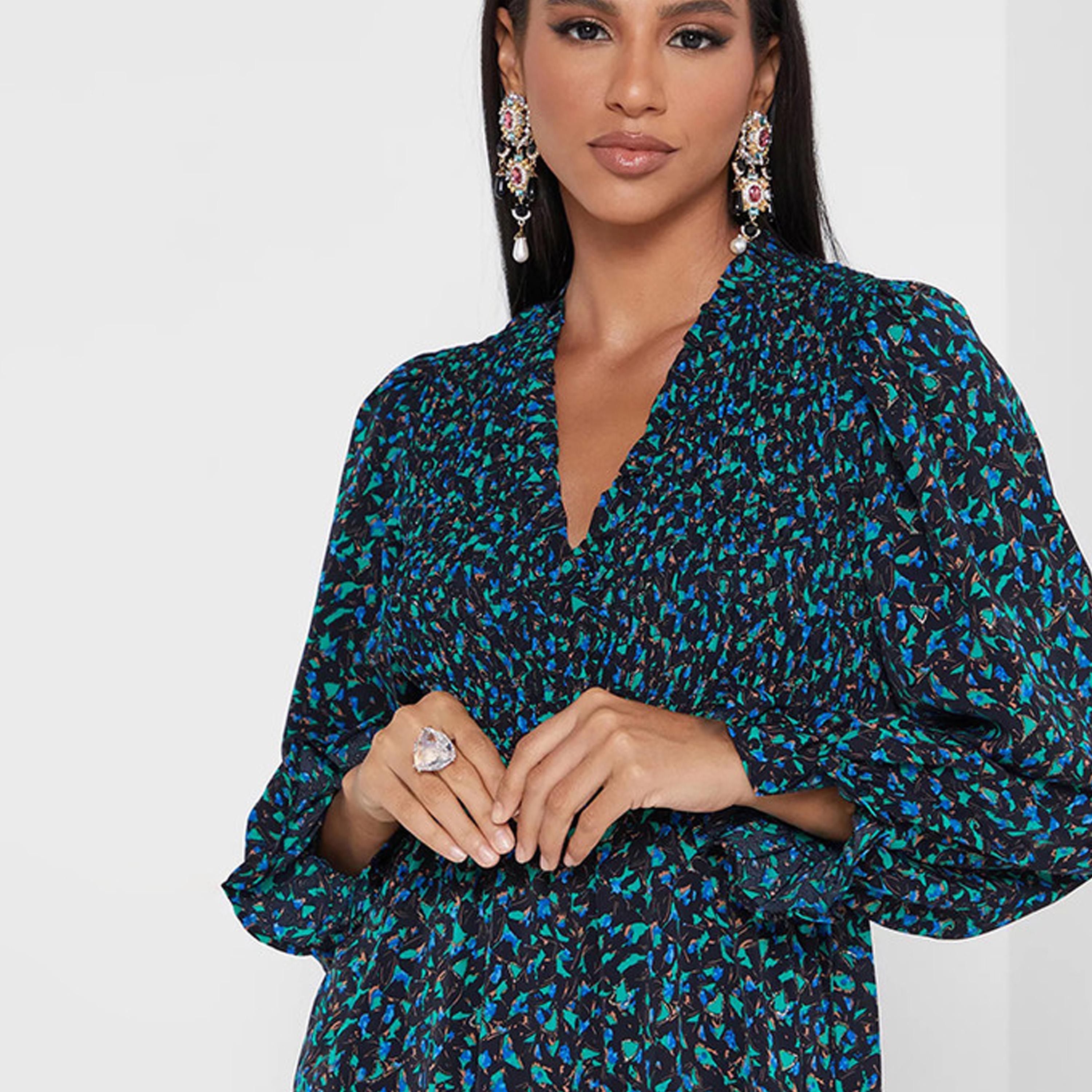 فستان ميدي بلون اخضر من ليتل ميسترس -women-clothing-dresses-image-2