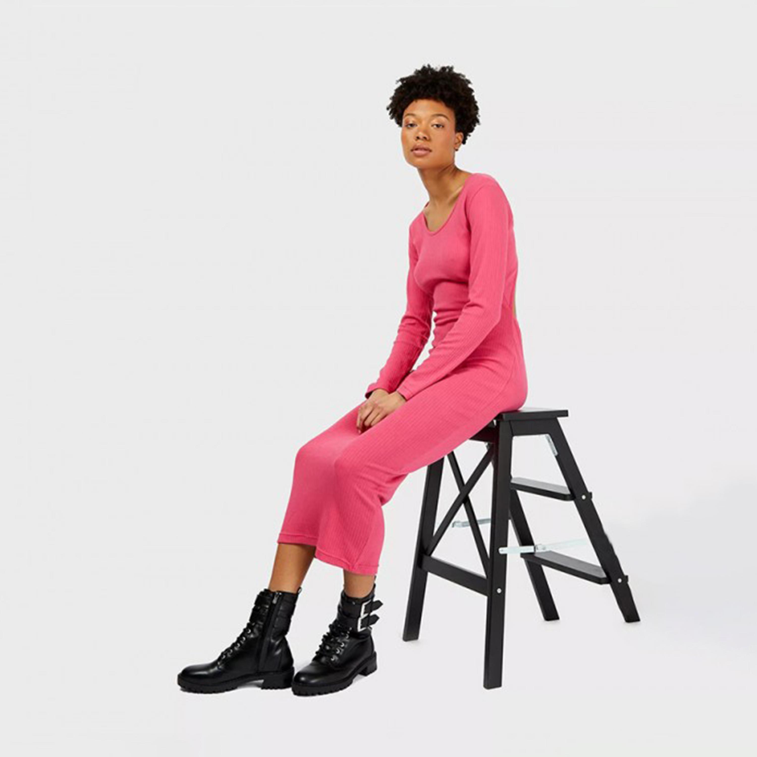 Little Mistress Pink Bodycon Midi Dress-women-clothing-dresses-image-1
