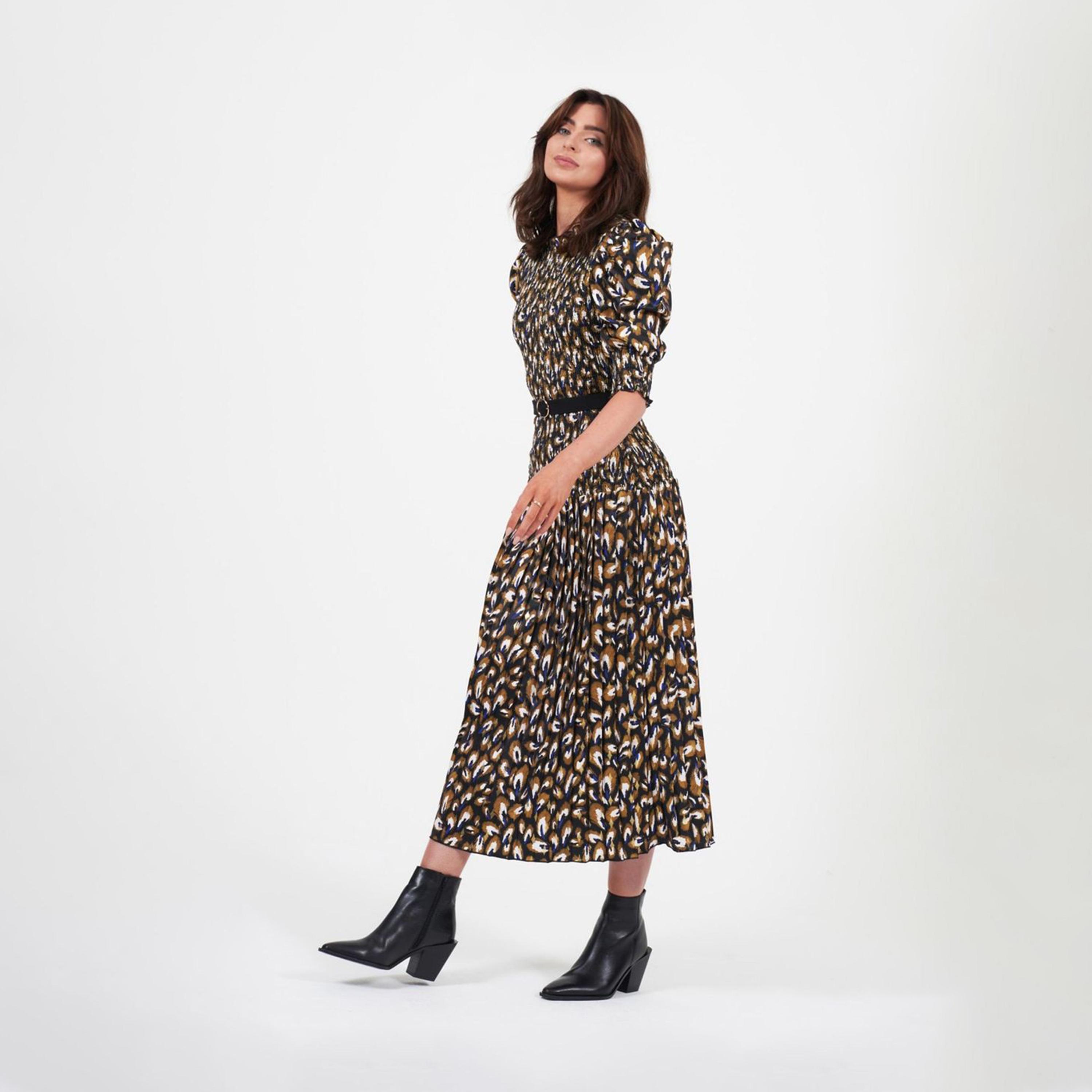 Little Mistress Printed Round Neck A-line Midi Dress-women-clothing-dresses-image-1