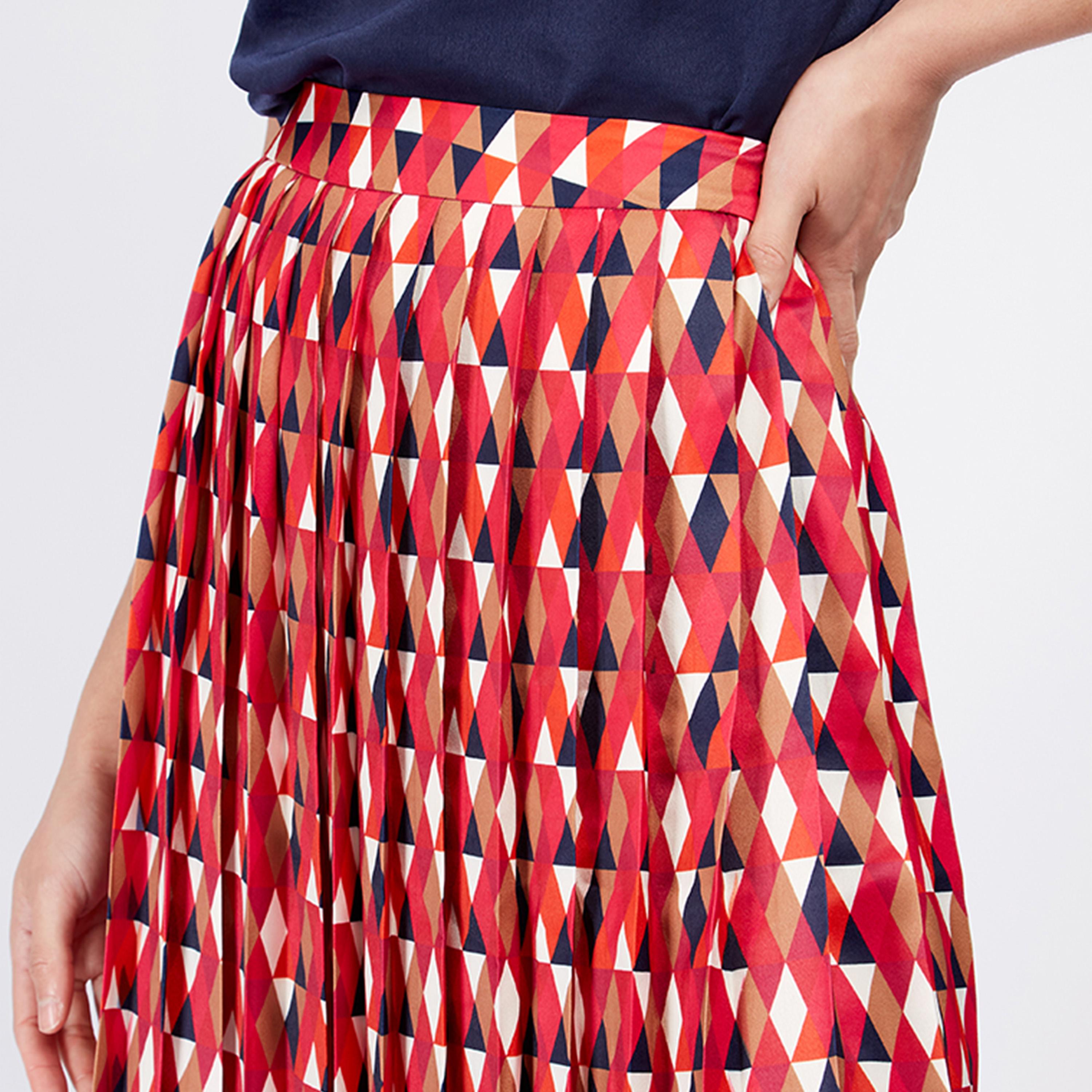 ليتل مسترس-  تنورة بشكل A متوسطة الطول تصميم منقوش -women-clothing-skirts-image-2