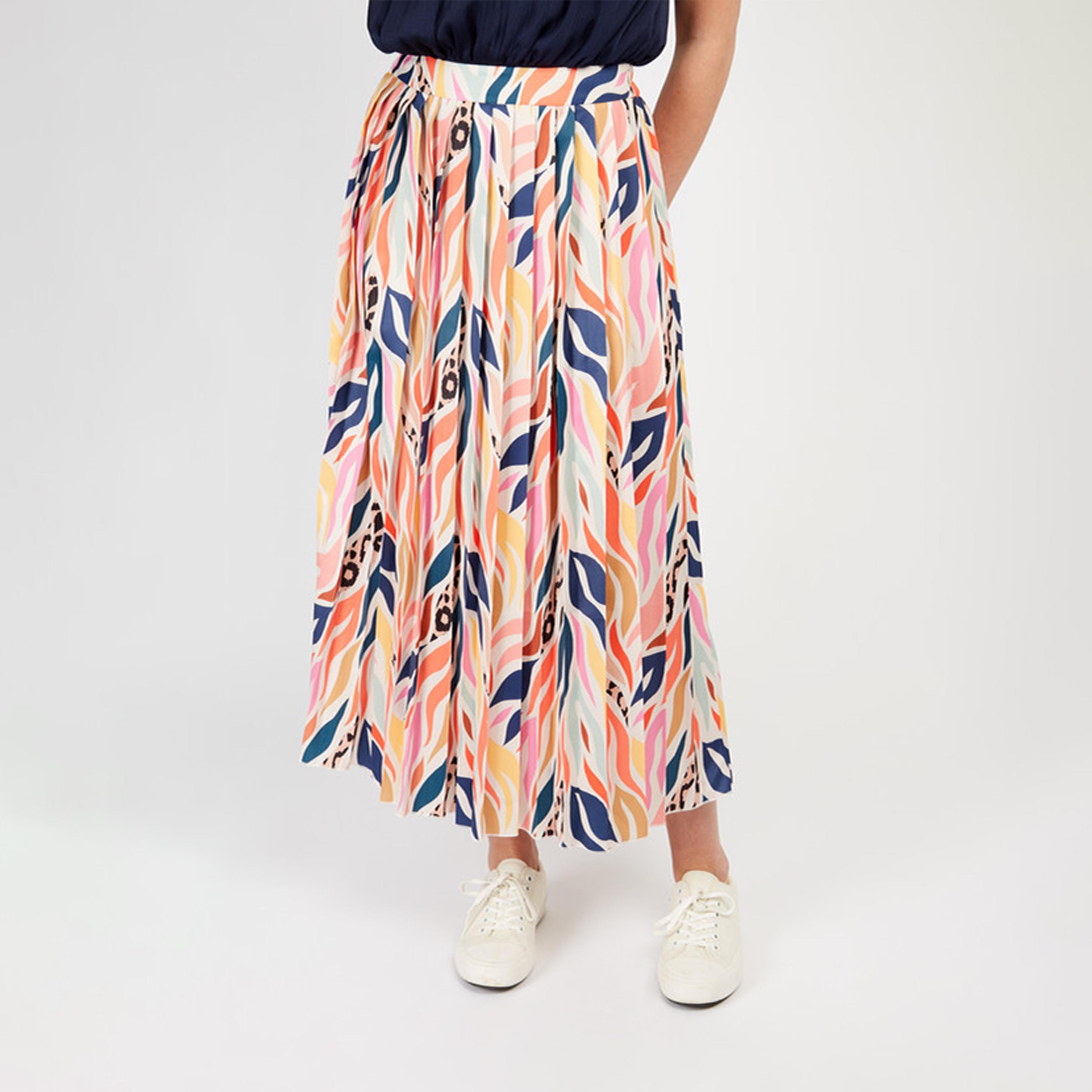 ليتل مسترس- تنورة فلاير رسومات مطبوعة تصميم منقوش -women-clothing-skirts-image-1