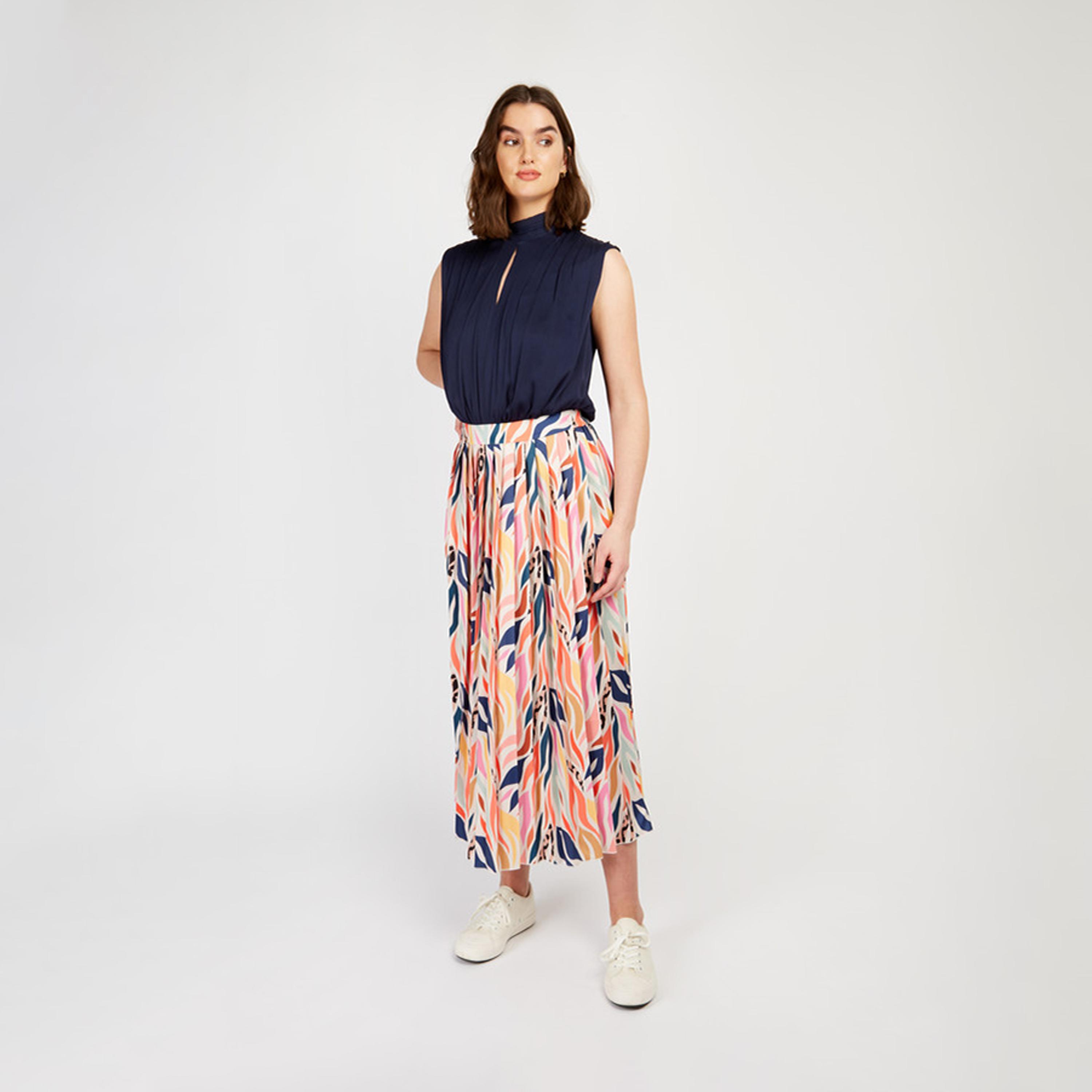 ليتل مسترس- تنورة فلاير رسومات مطبوعة تصميم منقوش -women-clothing-skirts-image-2
