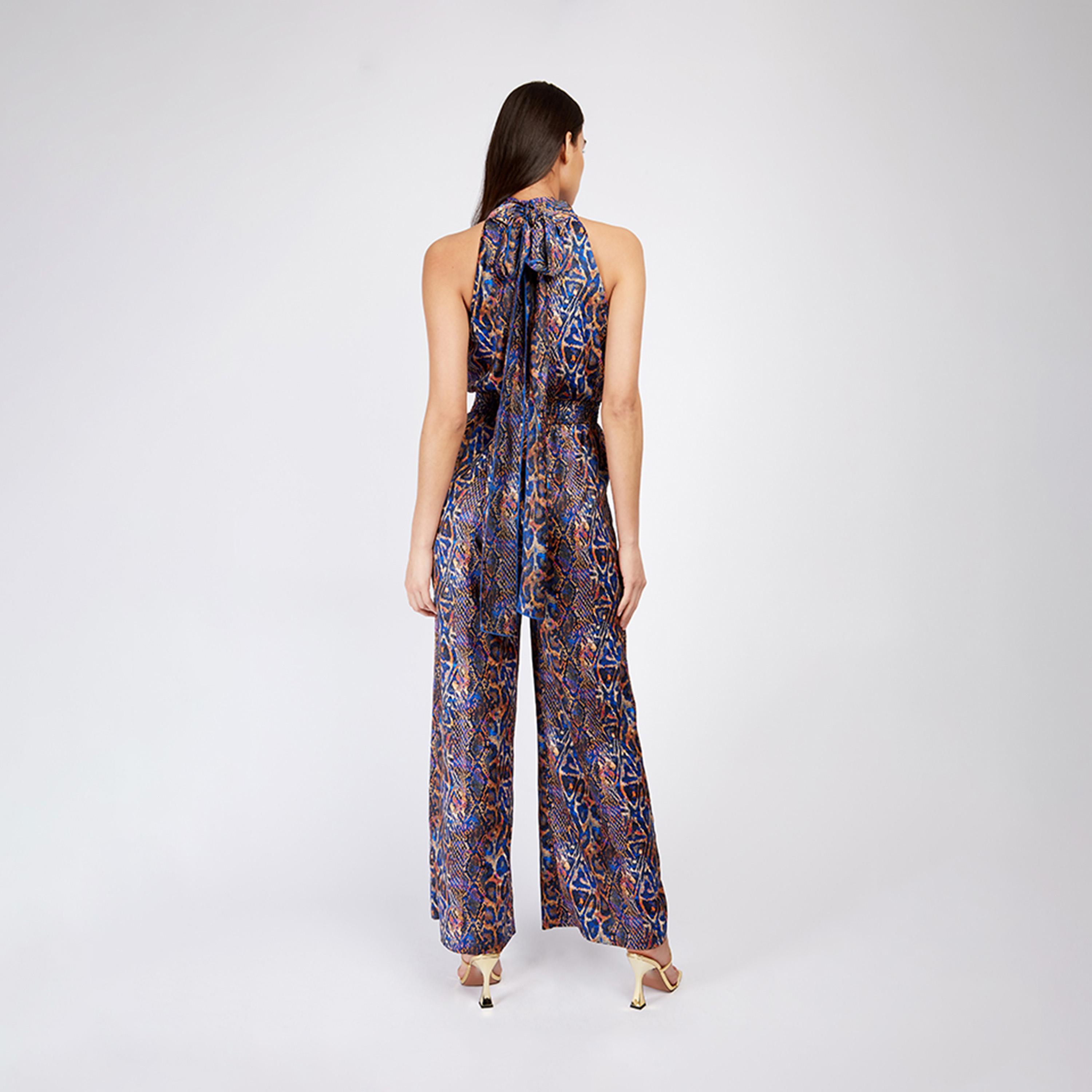 ليتل مسترس- جمبسوت بدون أكمام ياقة مرتفعة نقشة حيوانات-women-clothing-jumpsuits-image-3
