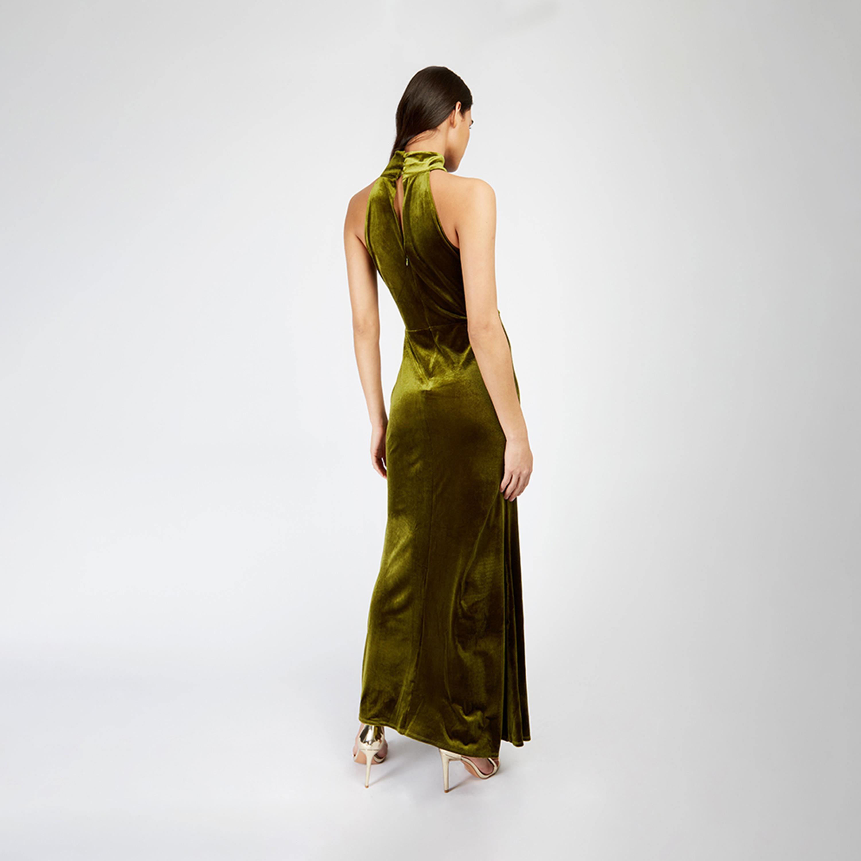 فستان طويل بفتحة رقبة عالية من ليتل ميستريس فيلفيت-women-clothing-dresses-image-3
