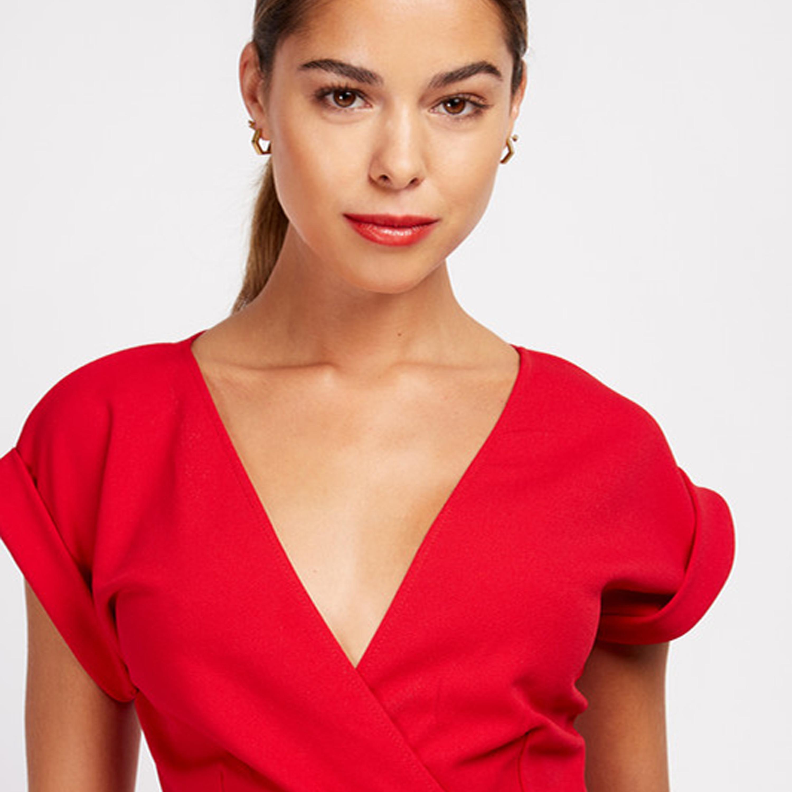 Little Mistress V-neck Jumpsuit with Cap Sleeves-women-clothing-jumpsuits-image-3