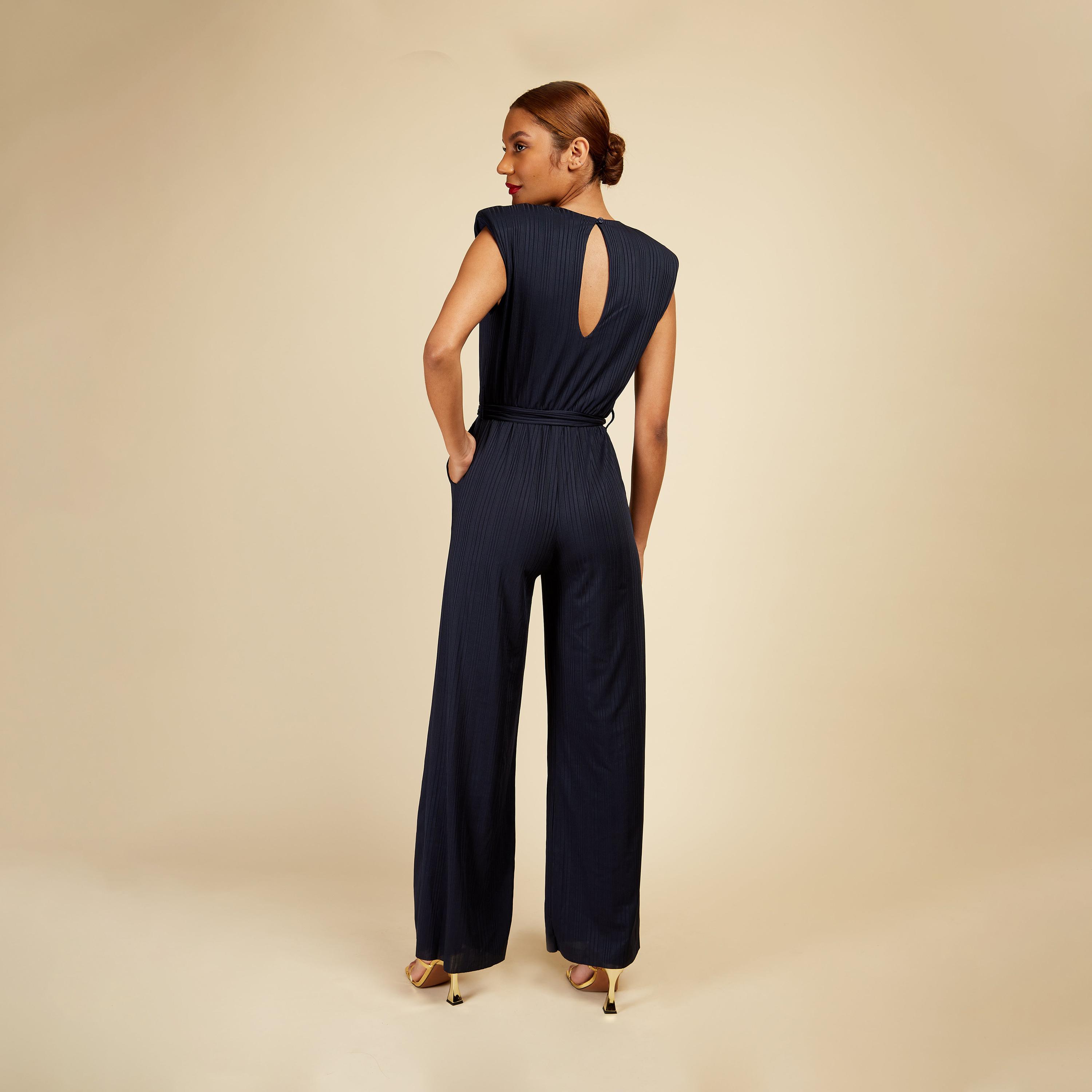 ليتل مسترس- جمبسوت ياقة دائرية بدون أكمام-women-clothing-jumpsuits-image-4