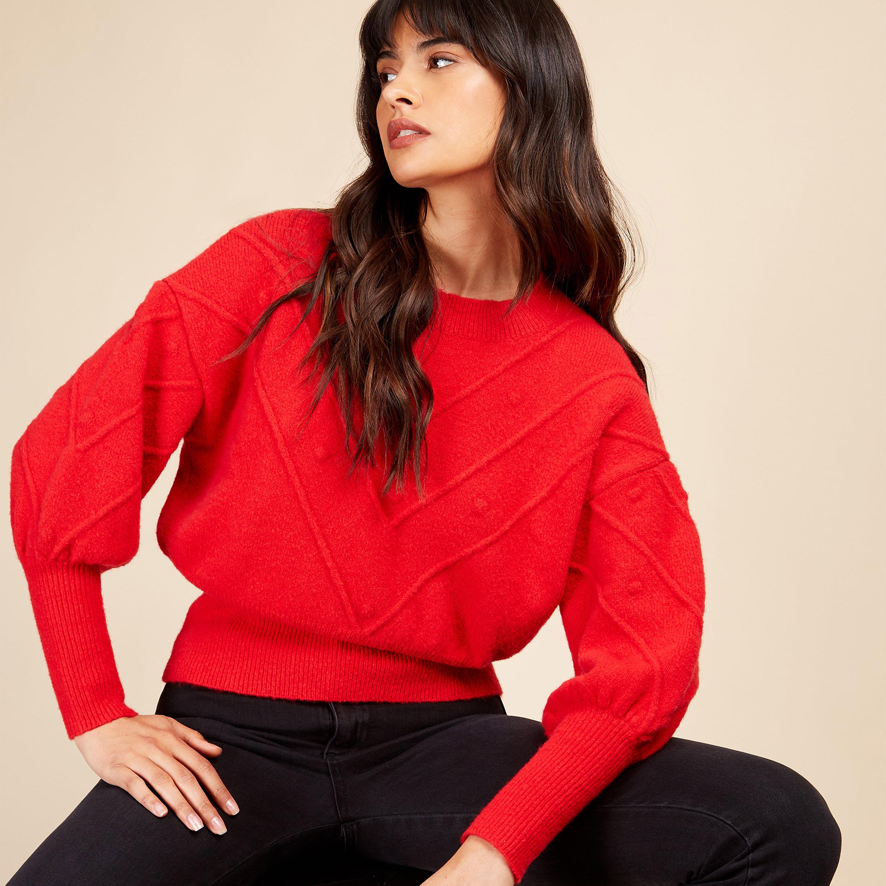 ليتل مسترس- سترة اكمام منسدلة ياقة مستديرة-women-clothing-cardigansandjumpers-jumpers-image-1