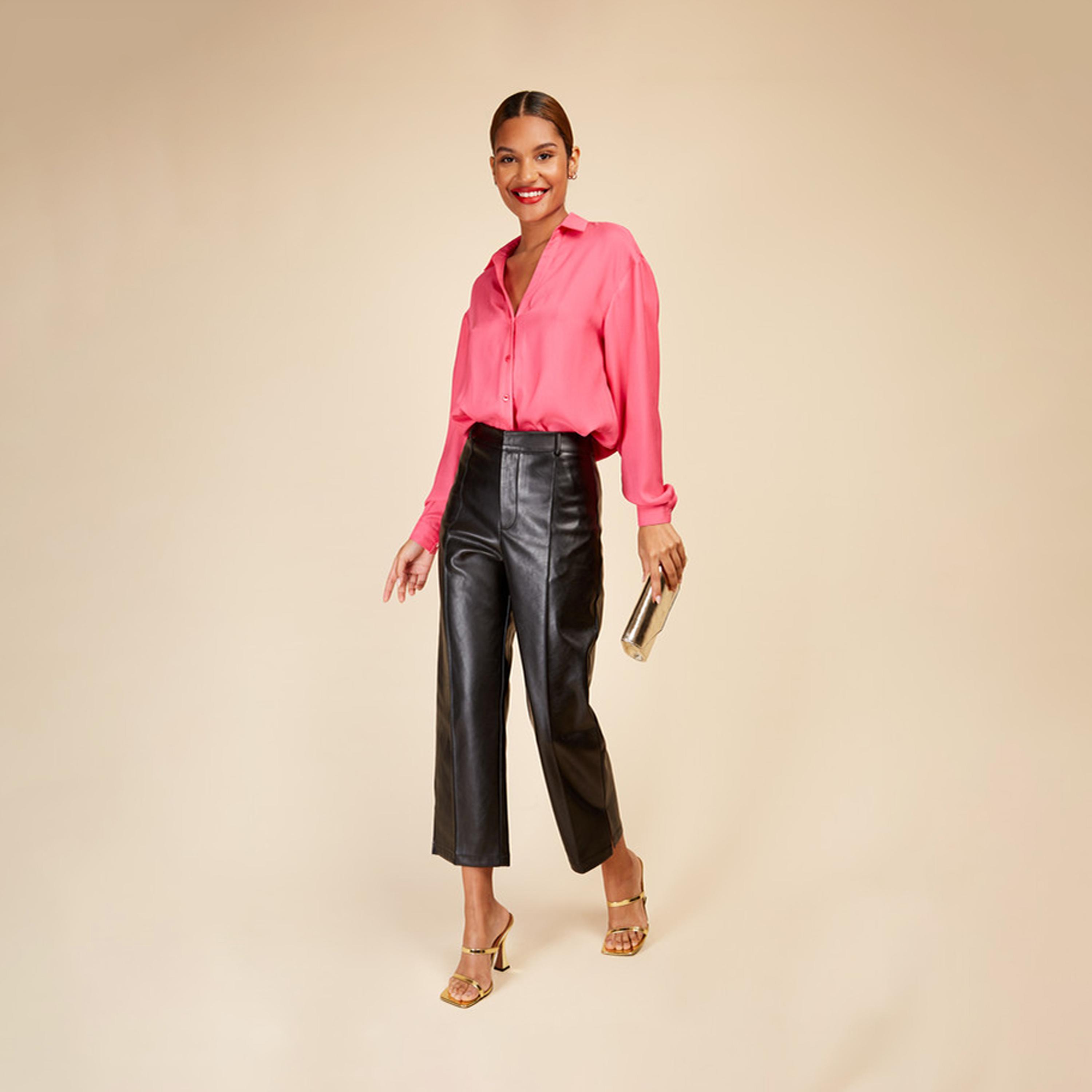 ليتل مسترس- بلوزة واسع اوفر سايزد بأزرار وأكمام منسدلة-women-clothing-shirtsandblouses-blouses-image-2