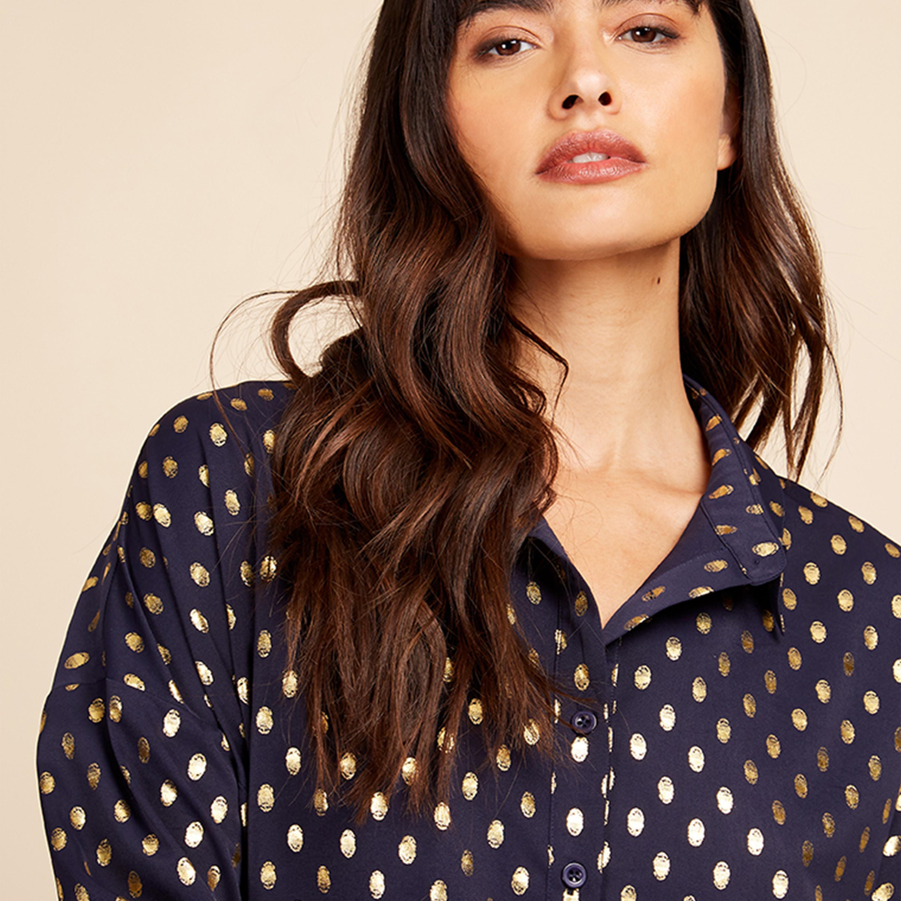 ليتل مسترس- قميص منقط أكمام طويلة-women-clothing-shirtsandblouses-shirts-image-2