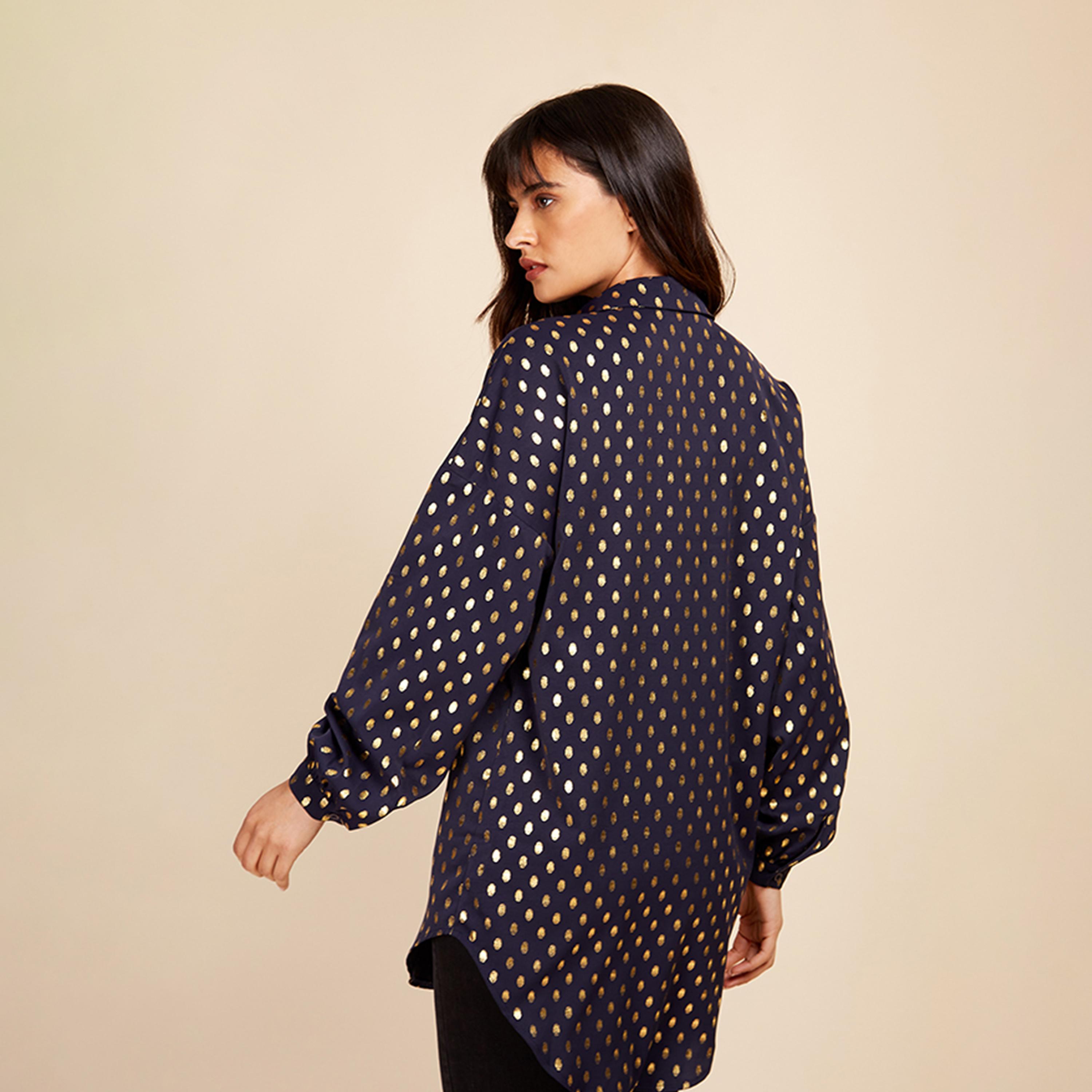 ليتل مسترس- قميص منقط أكمام طويلة-women-clothing-shirtsandblouses-shirts-image-3