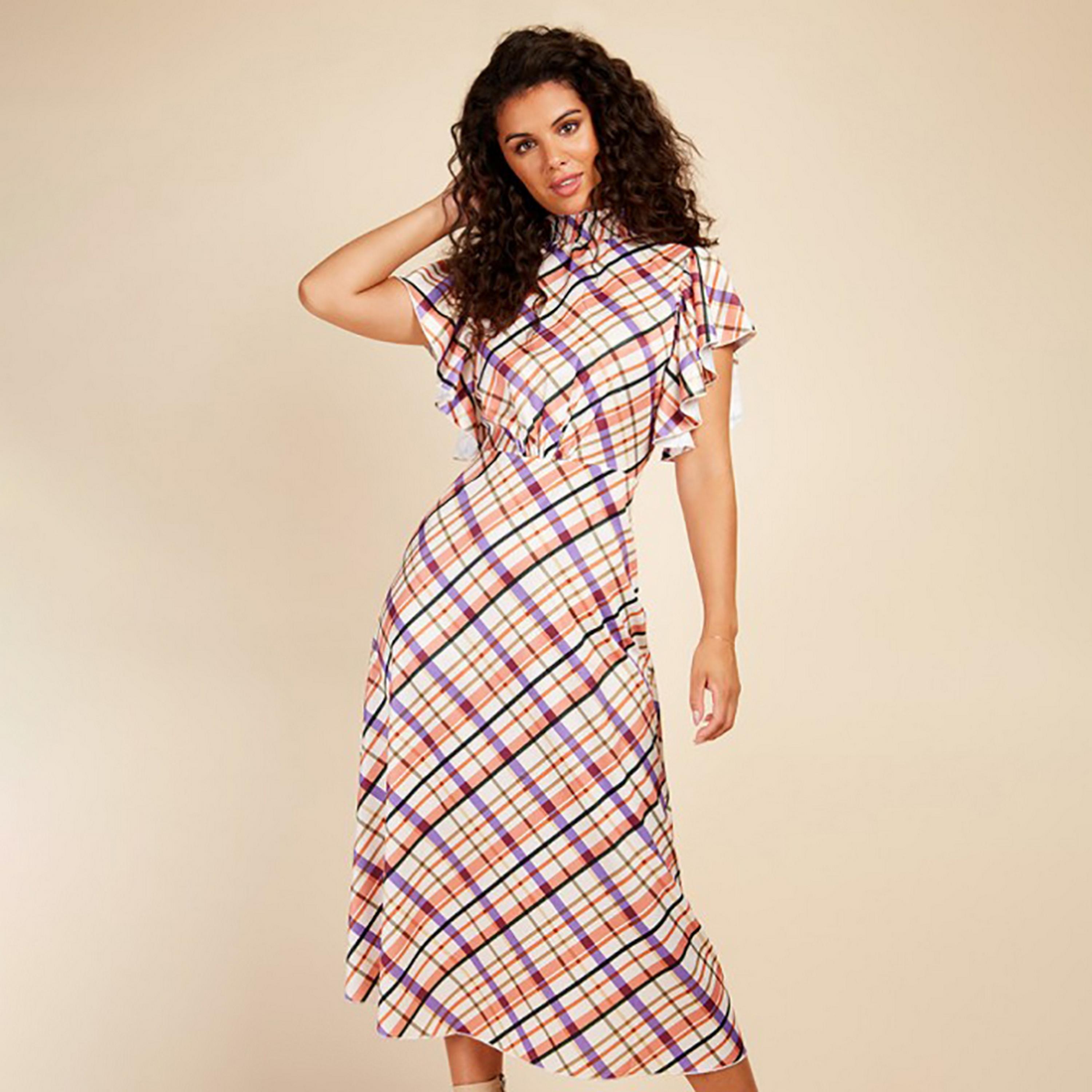 Little Mistress Multicolour Printed Fit and Flared Midi Women's Dress-women-clothing-dresses-image-1