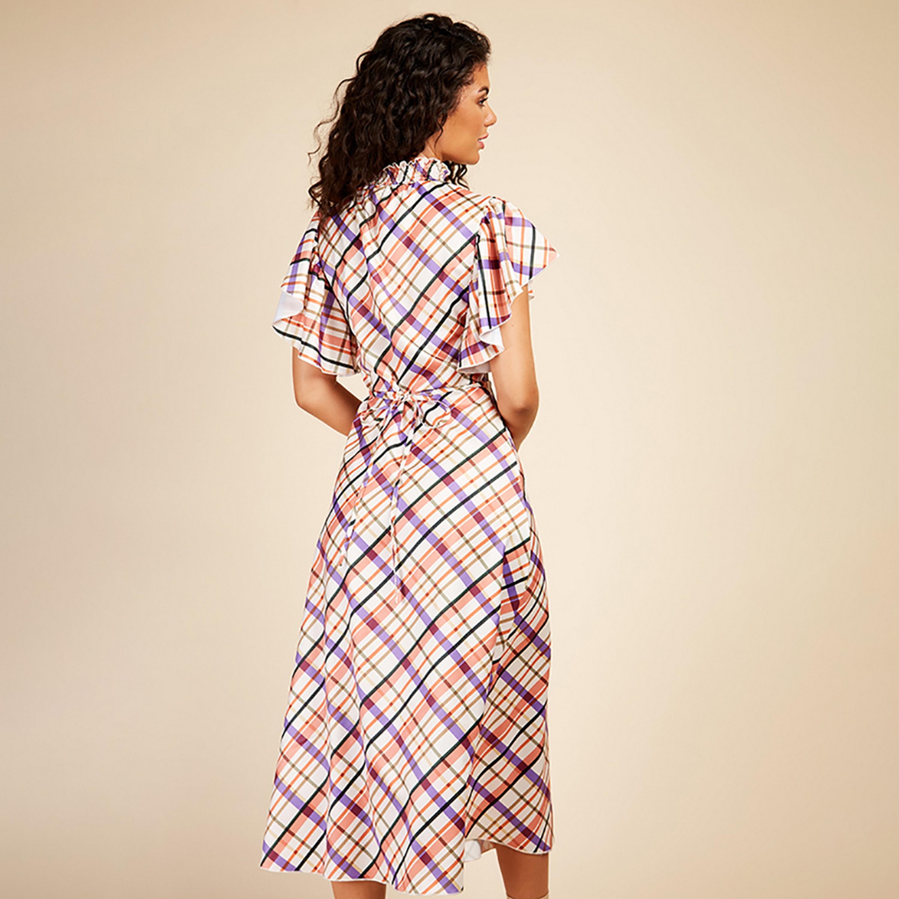 Little Mistress Multicolour Printed Fit and Flared Midi Women's Dress-women-clothing-dresses-image-3