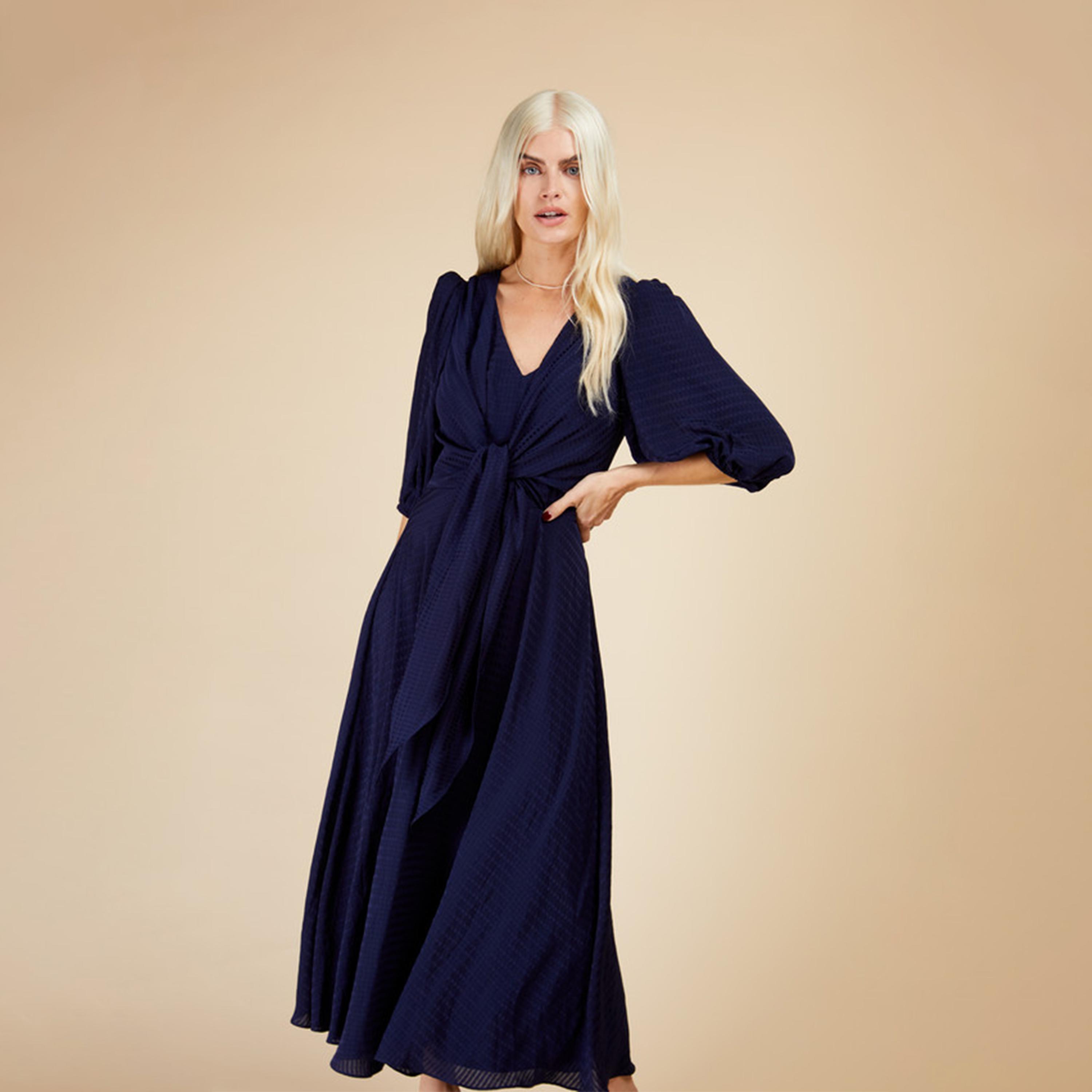 Little Mistress V-neck A-line Maxi Dress-women-clothing-dresses-image-2