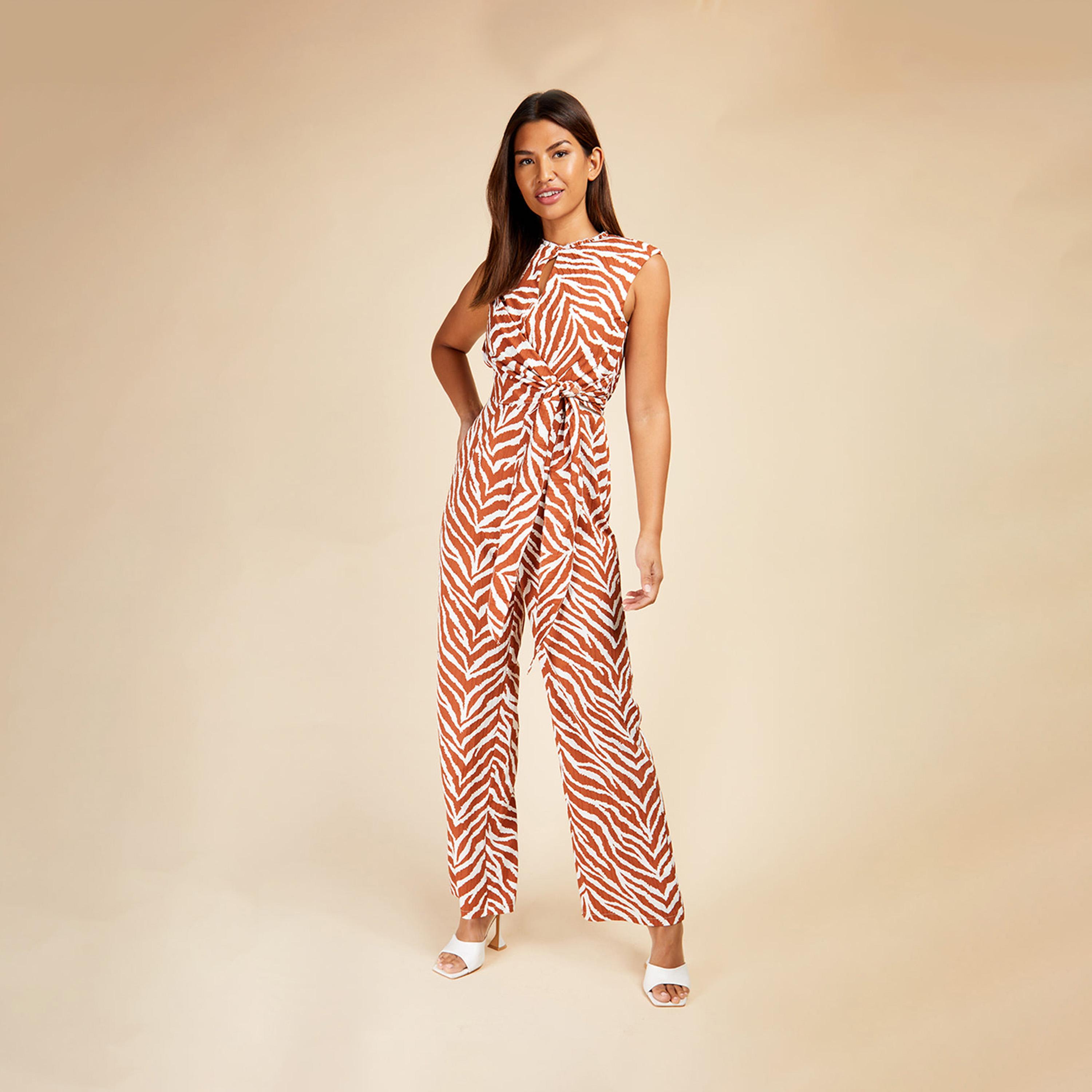 Little Mistress Animal Print  Sleeveless Jumpsuit-women-clothing-jumpsuits-image-1