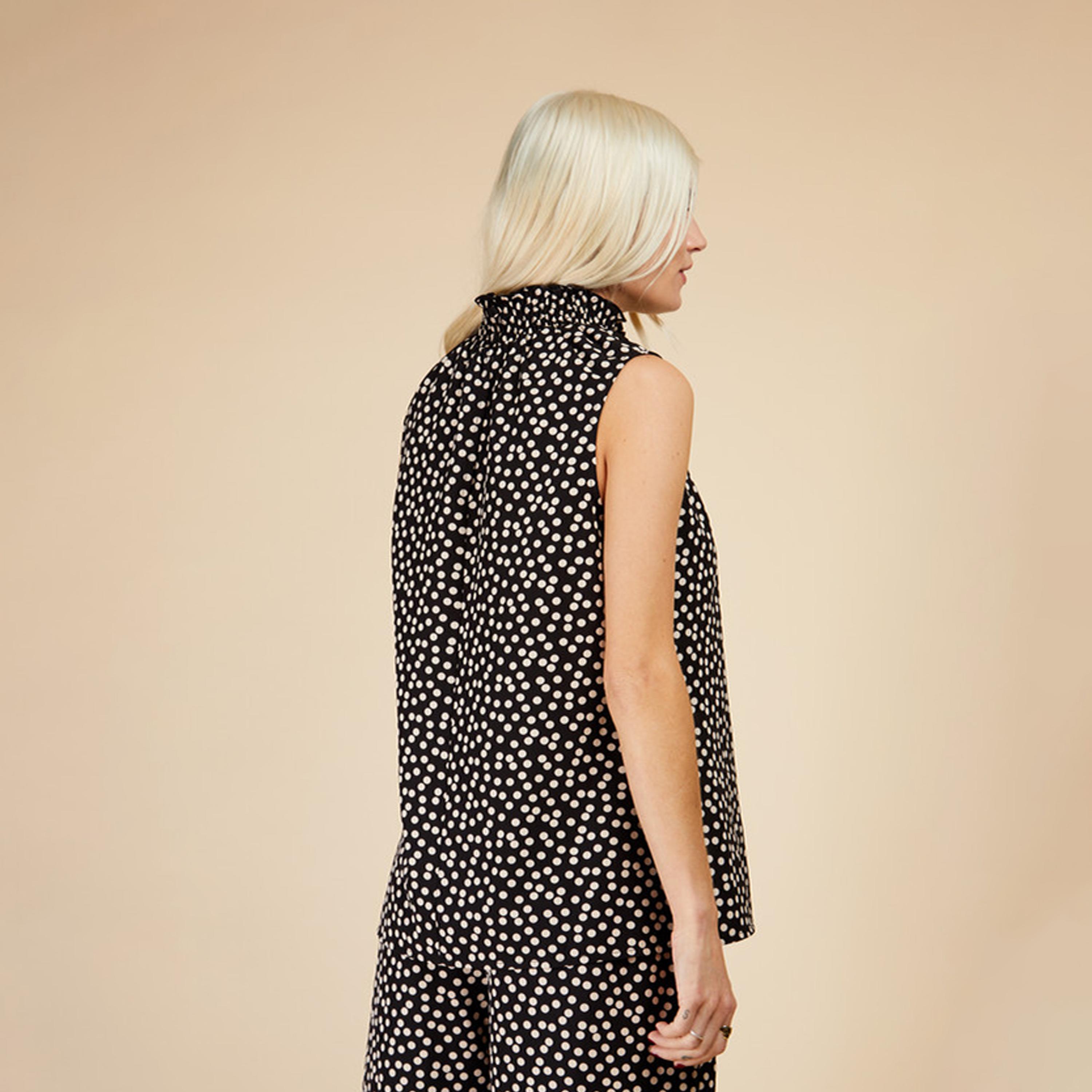 Little Mistress Polka Dot High Neck Sleeveless Top-women-clothing-shirtsandblouses-blouses-image-4