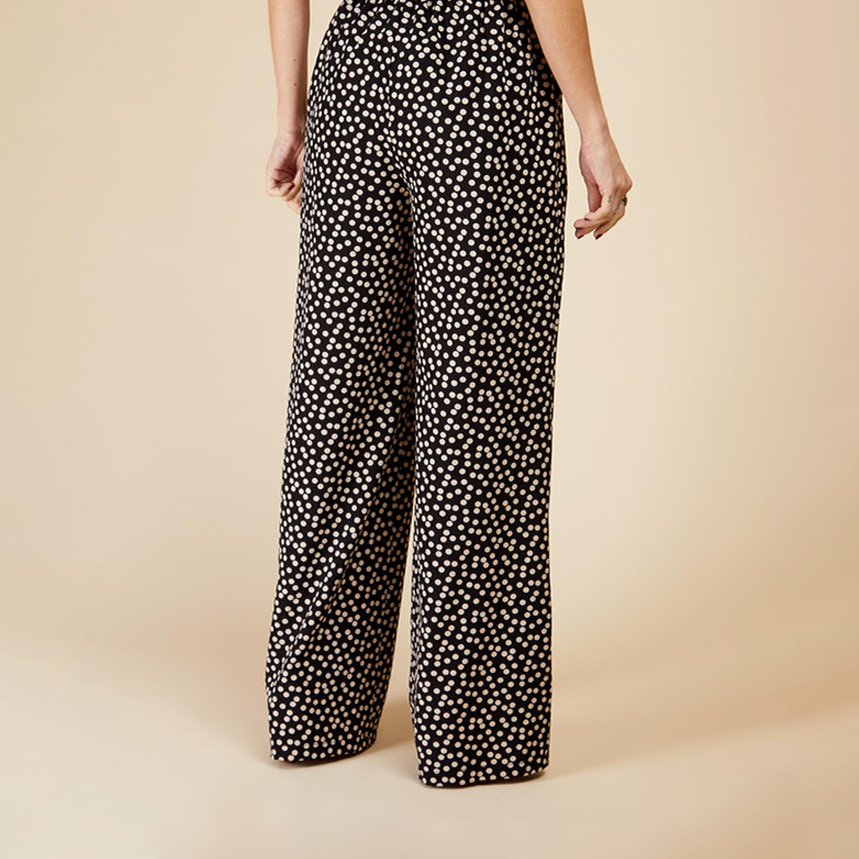 Little Mistress Polka Dot High-Rise Trousers-women-clothing-bottoms-trousers-image-4