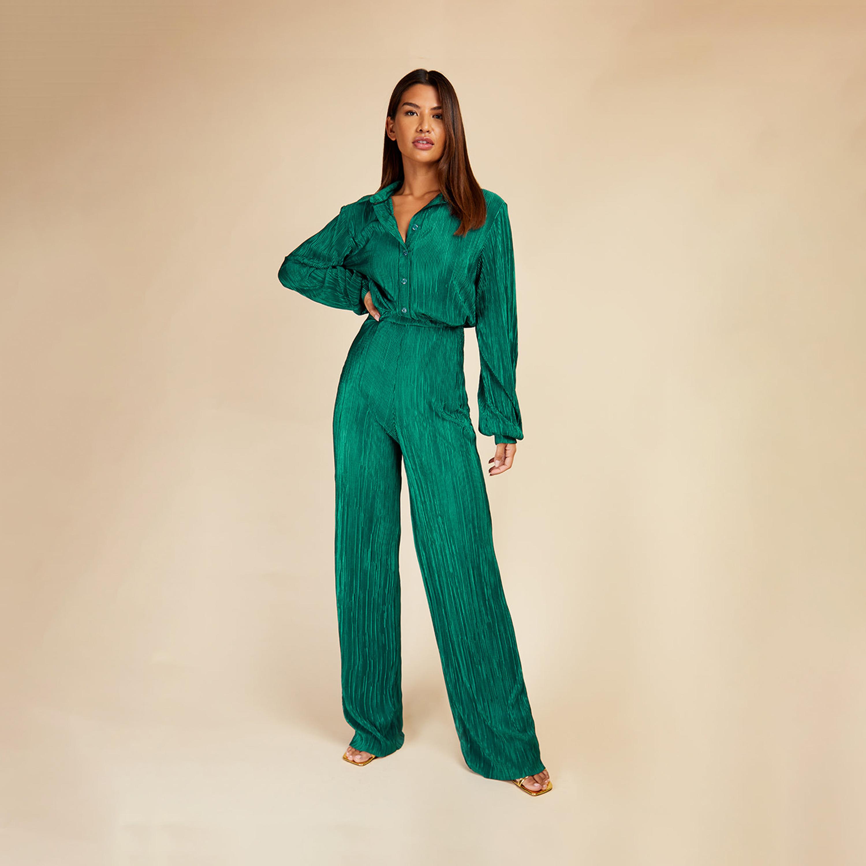 تروزر مرتفع الارتفاع ذو تكسثرد من ليتل ميستريس ساتان-women-clothing-bottoms-trousers-image-2