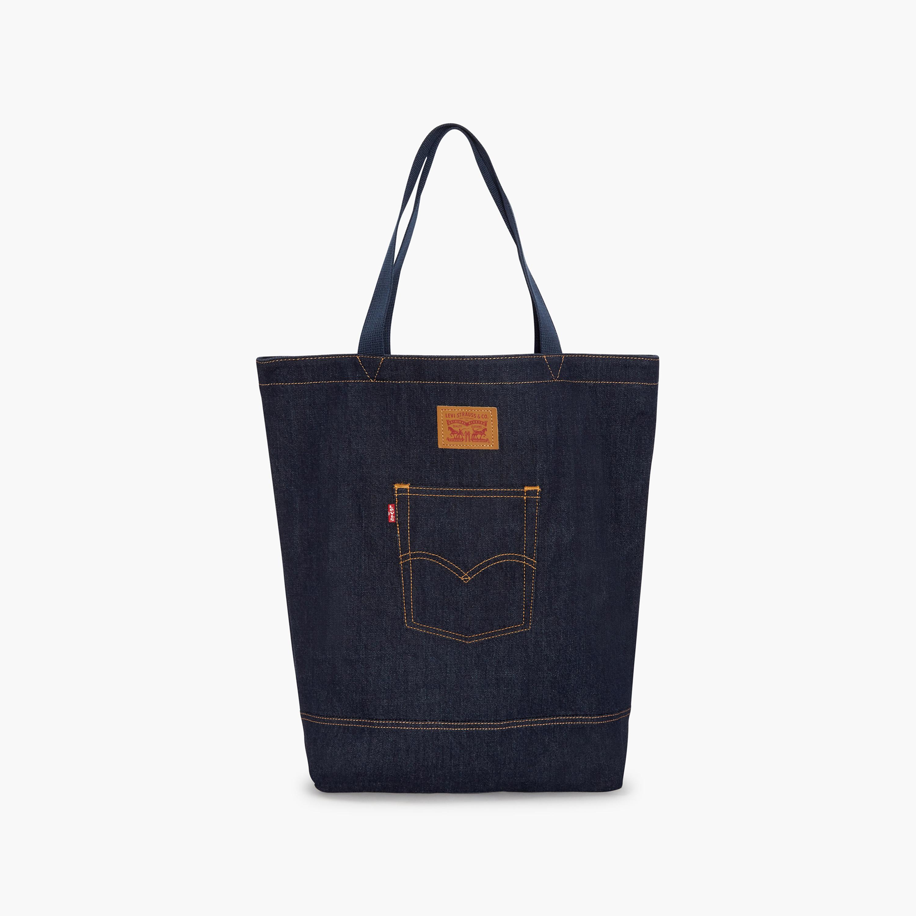 Levi's Plain Shopper Bag with Patch Pocket In Blue-men-bags-image-1