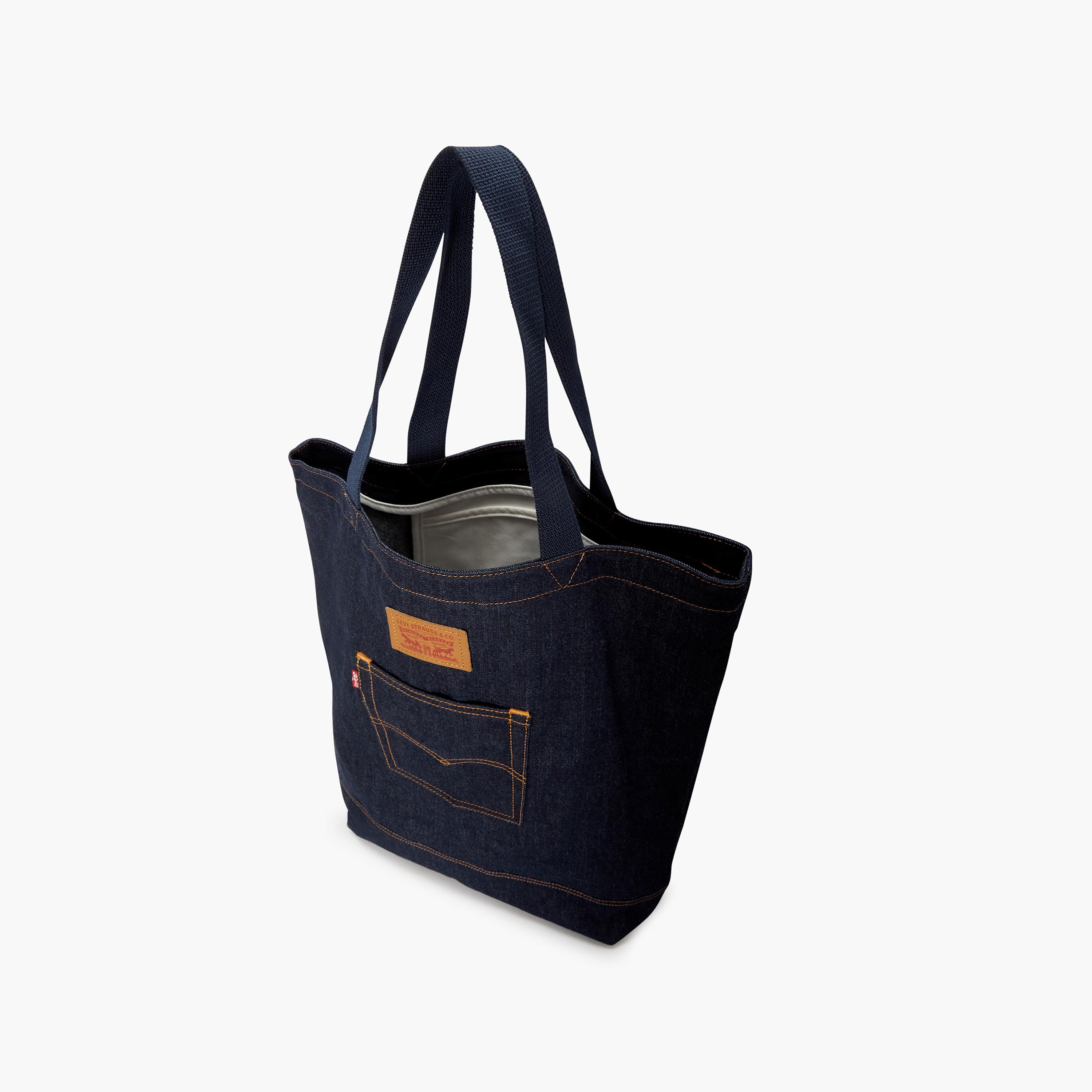 Levi's Plain Shopper Bag with Patch Pocket In Blue-men-bags-image-2